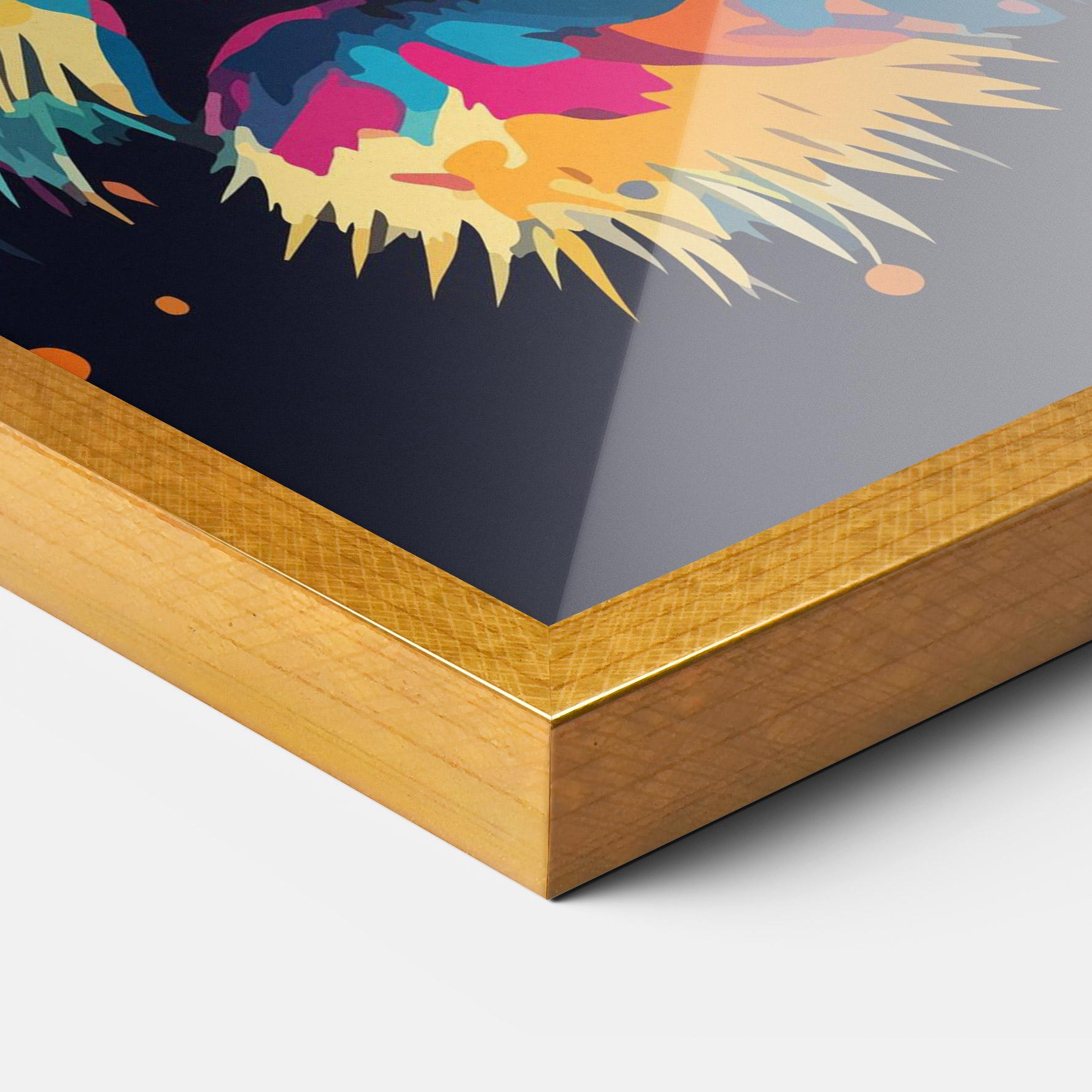 Gerahmte Poster Colorful Tiger mockup 3