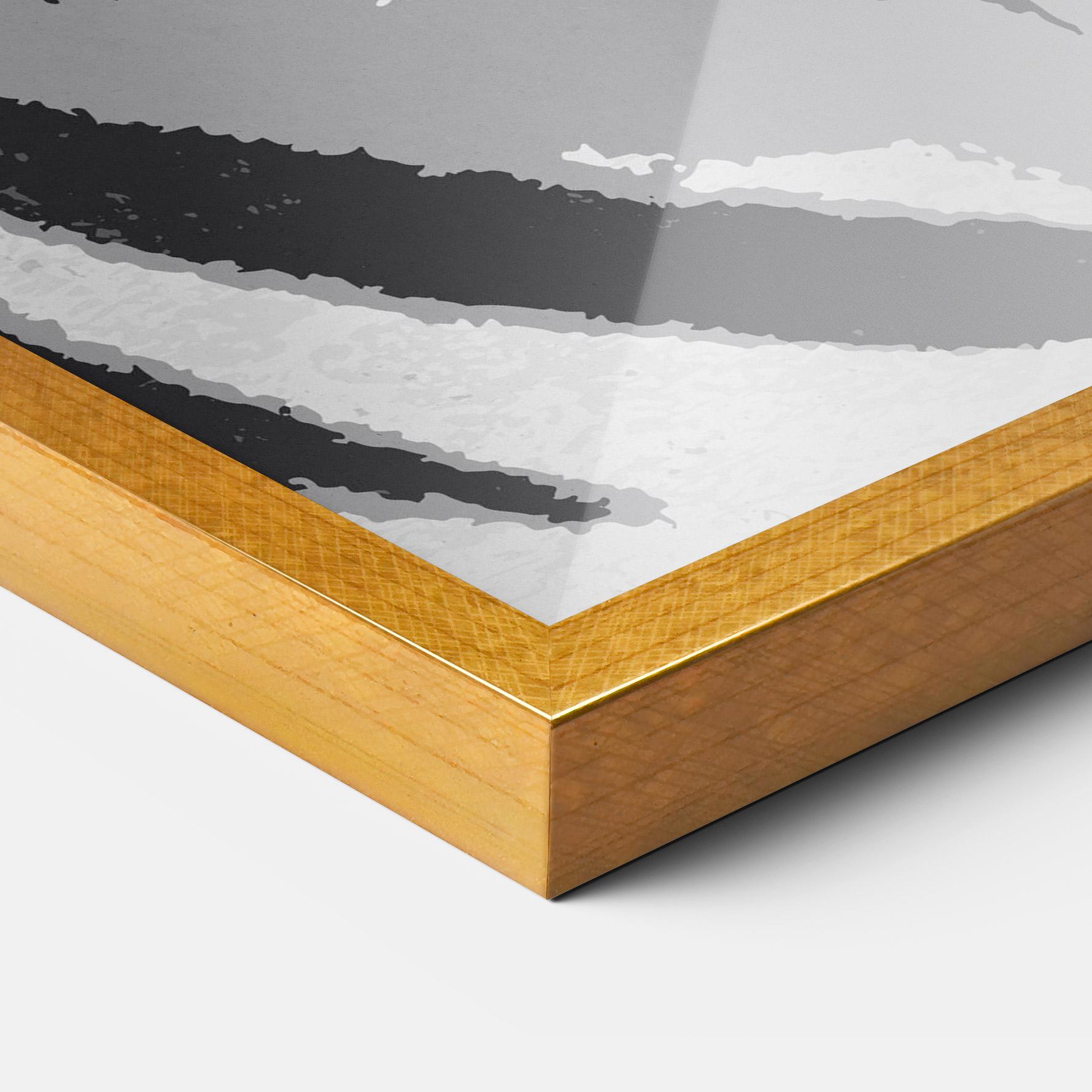 Gerahmte Poster Grey Tiger Head mockup 3