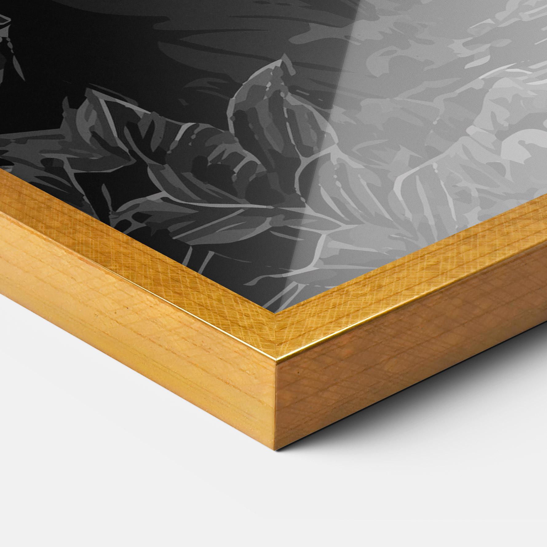 Gerahmte Poster Grey Tiger mockup 3