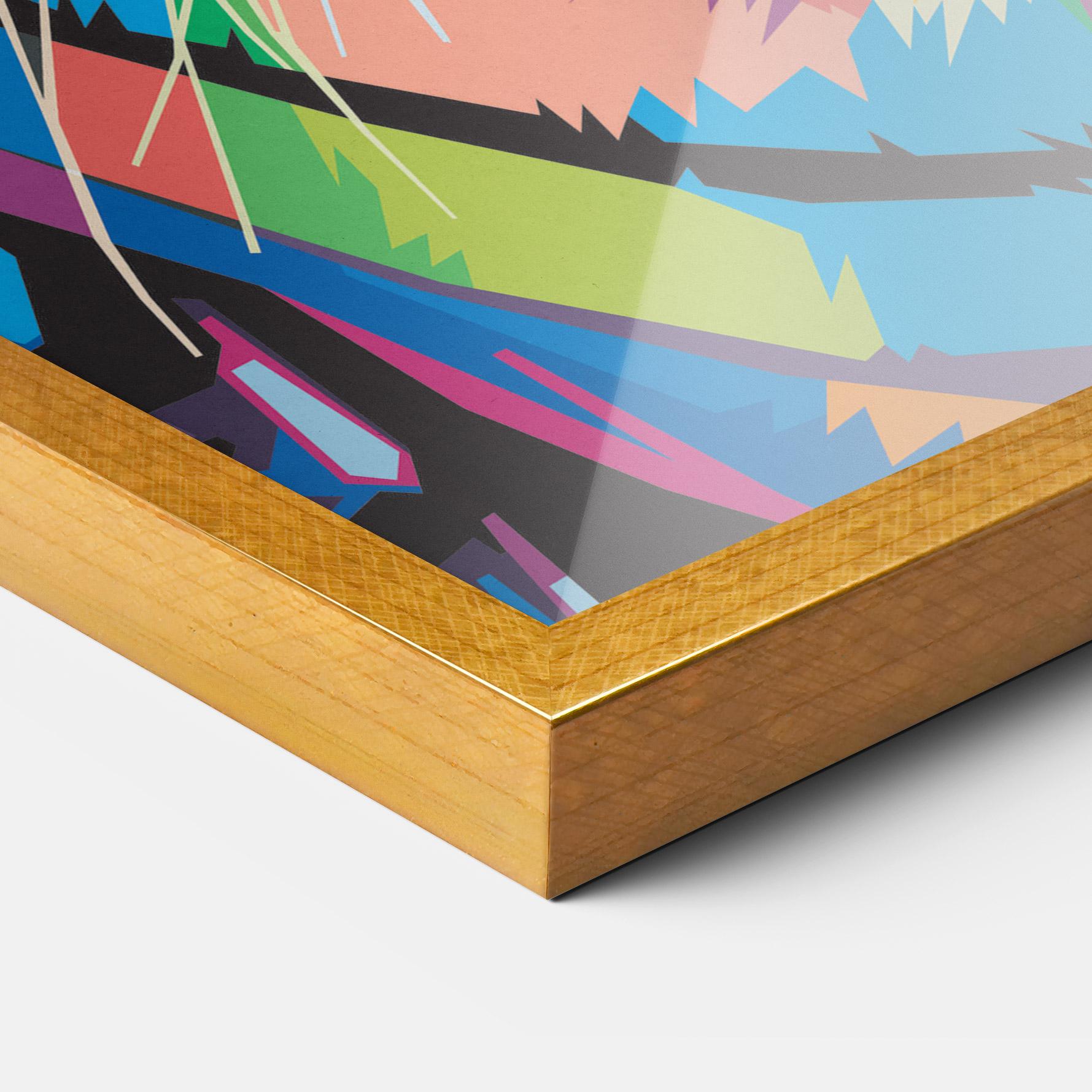 Gerahmte Poster Mix Color Tiger mockup 3