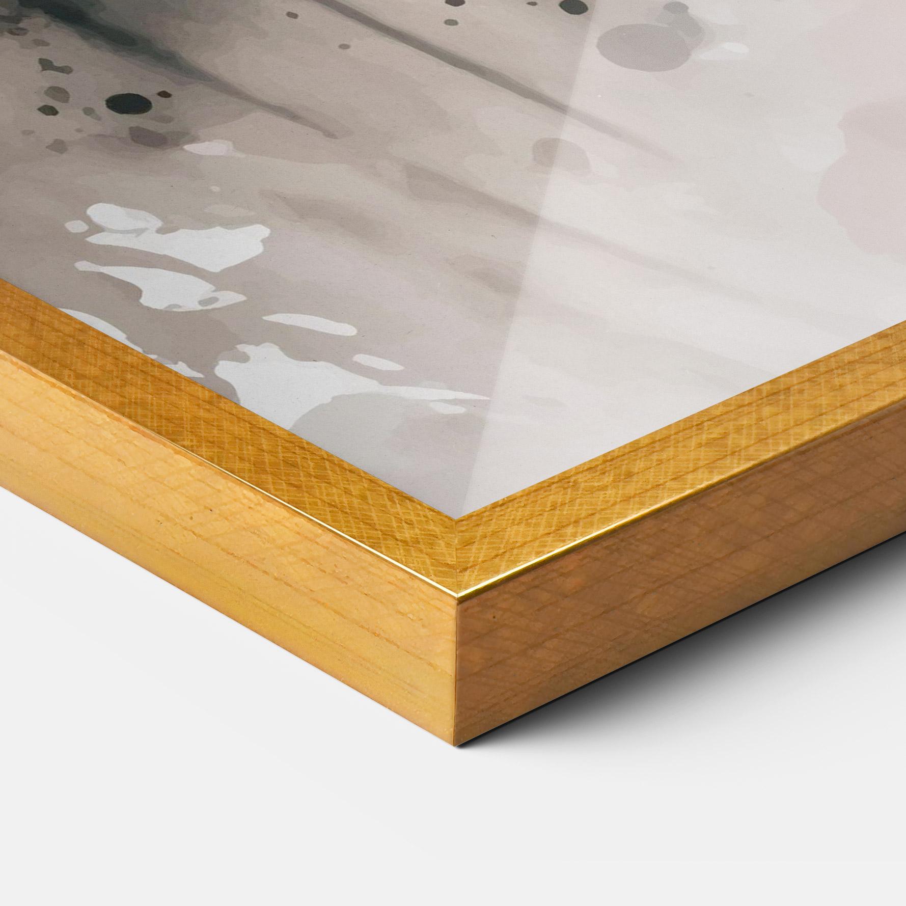 Gerahmte Poster Orange Art Tiger mockup 3