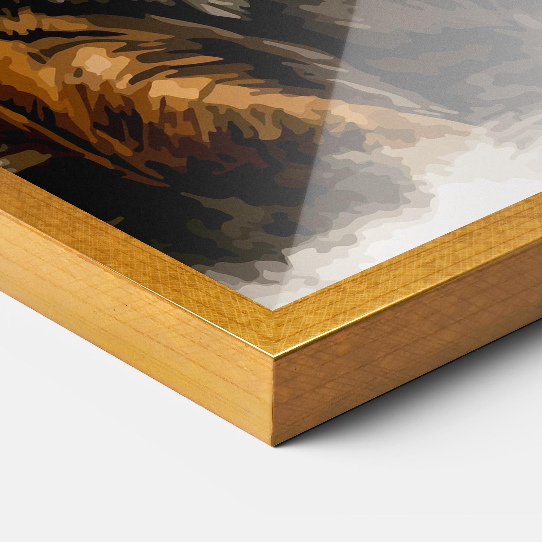 Gerahmte Poster Rain Tiger mockup 3