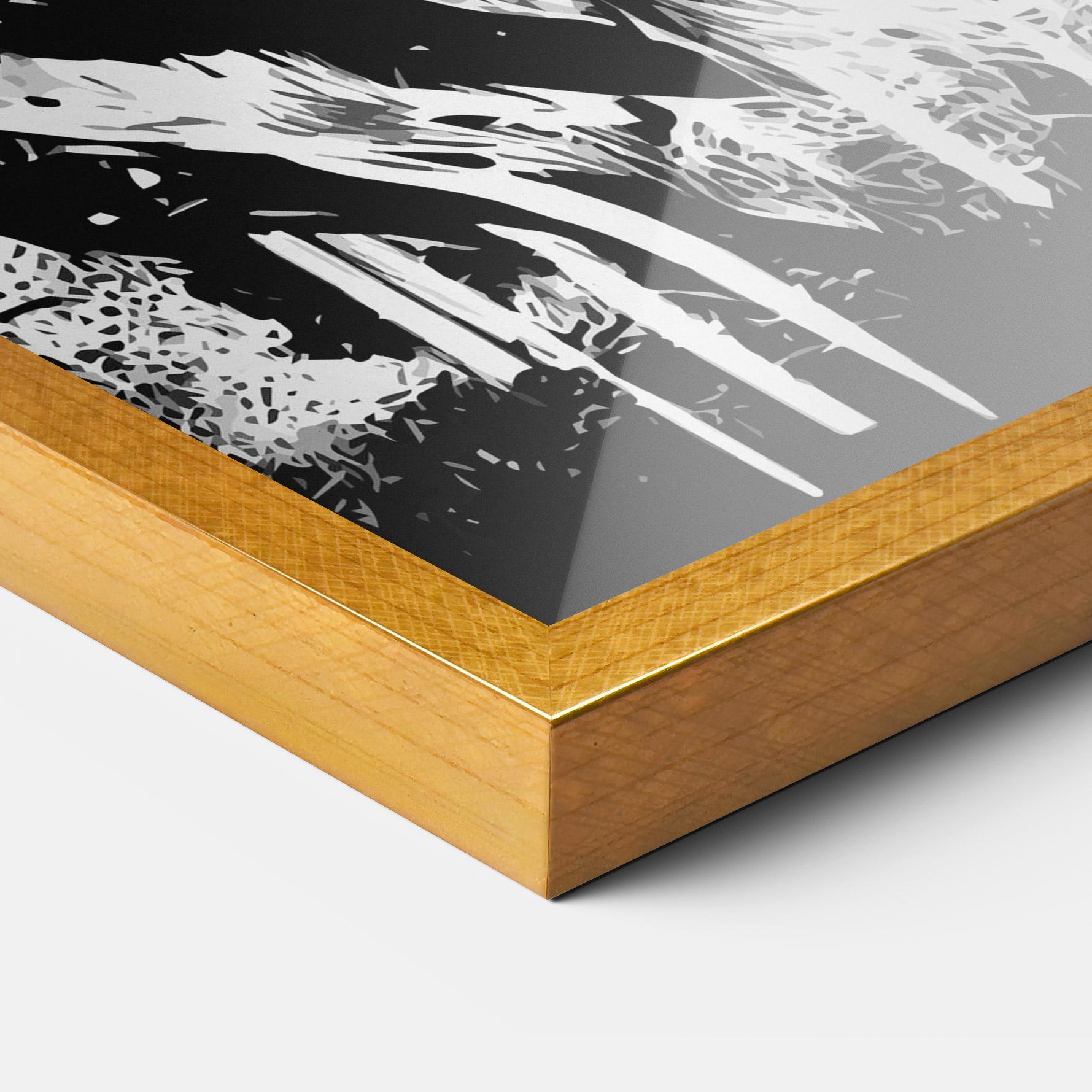 Gerahmte Poster White Ink Tiger mockup 3