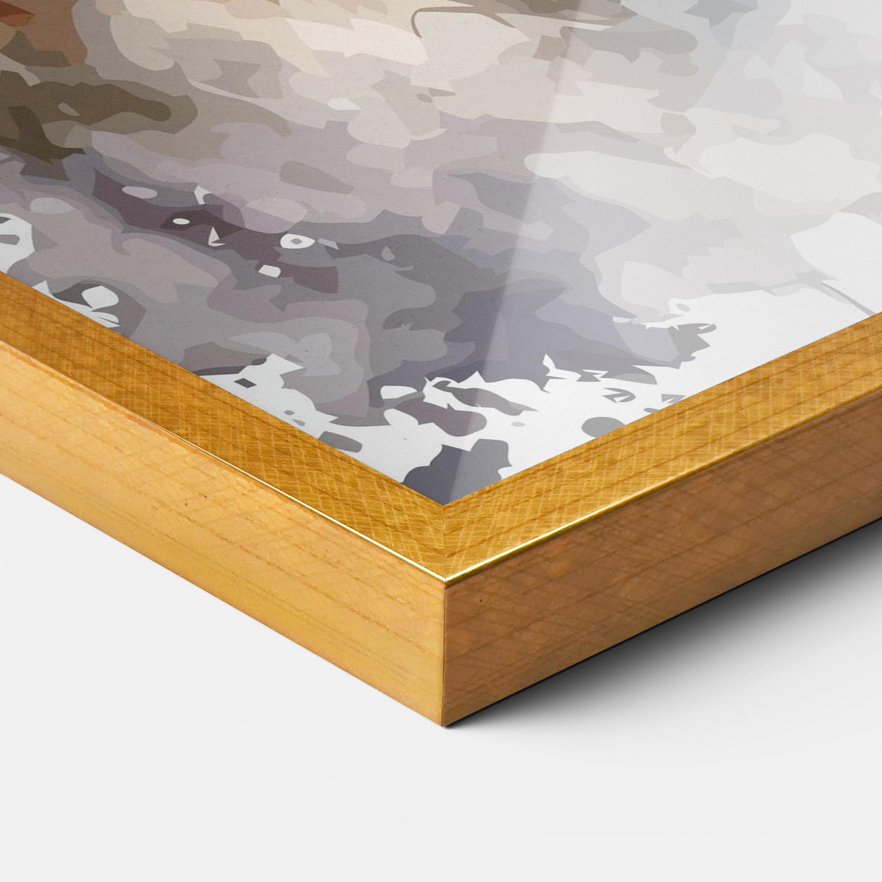 Gerahmte Poster White Tiger Art mockup 3