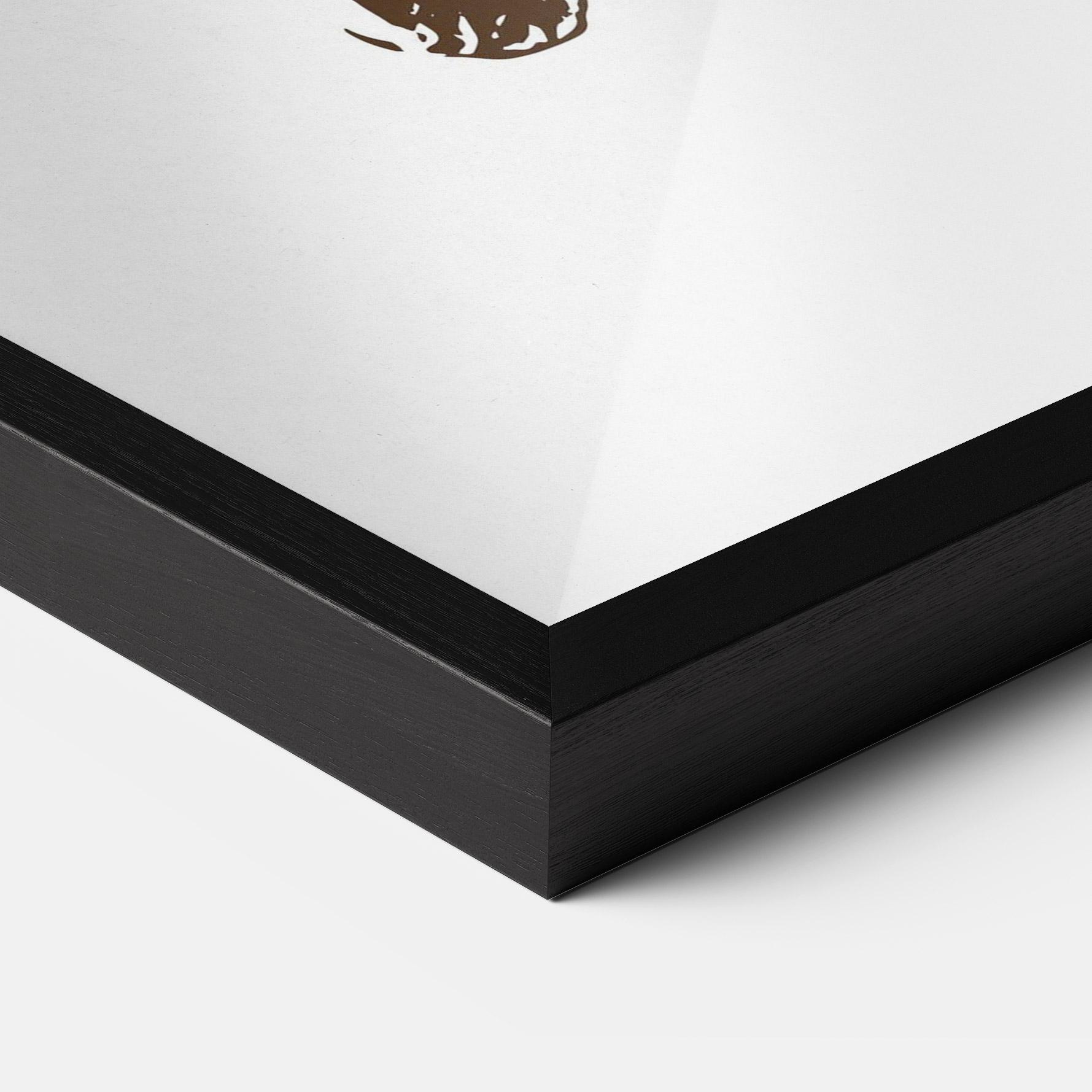 Gerahmte Poster Brown Line Tiger mockup 3