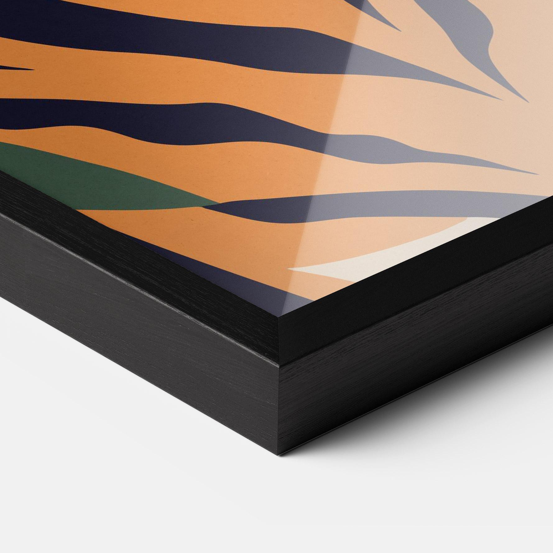 Gerahmte Poster Cartoon Style Tiger mockup 3