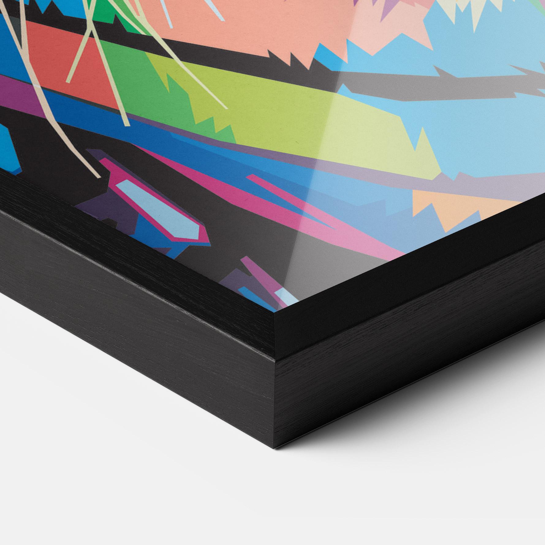 Gerahmte Poster Mix Color Tiger mockup 3