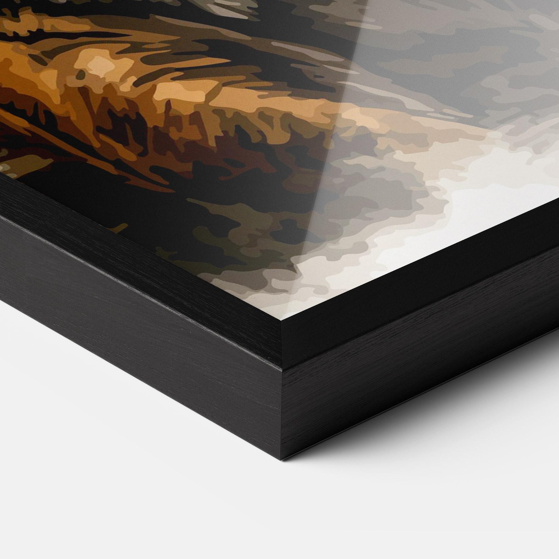 Gerahmte Poster Rain Tiger mockup 3