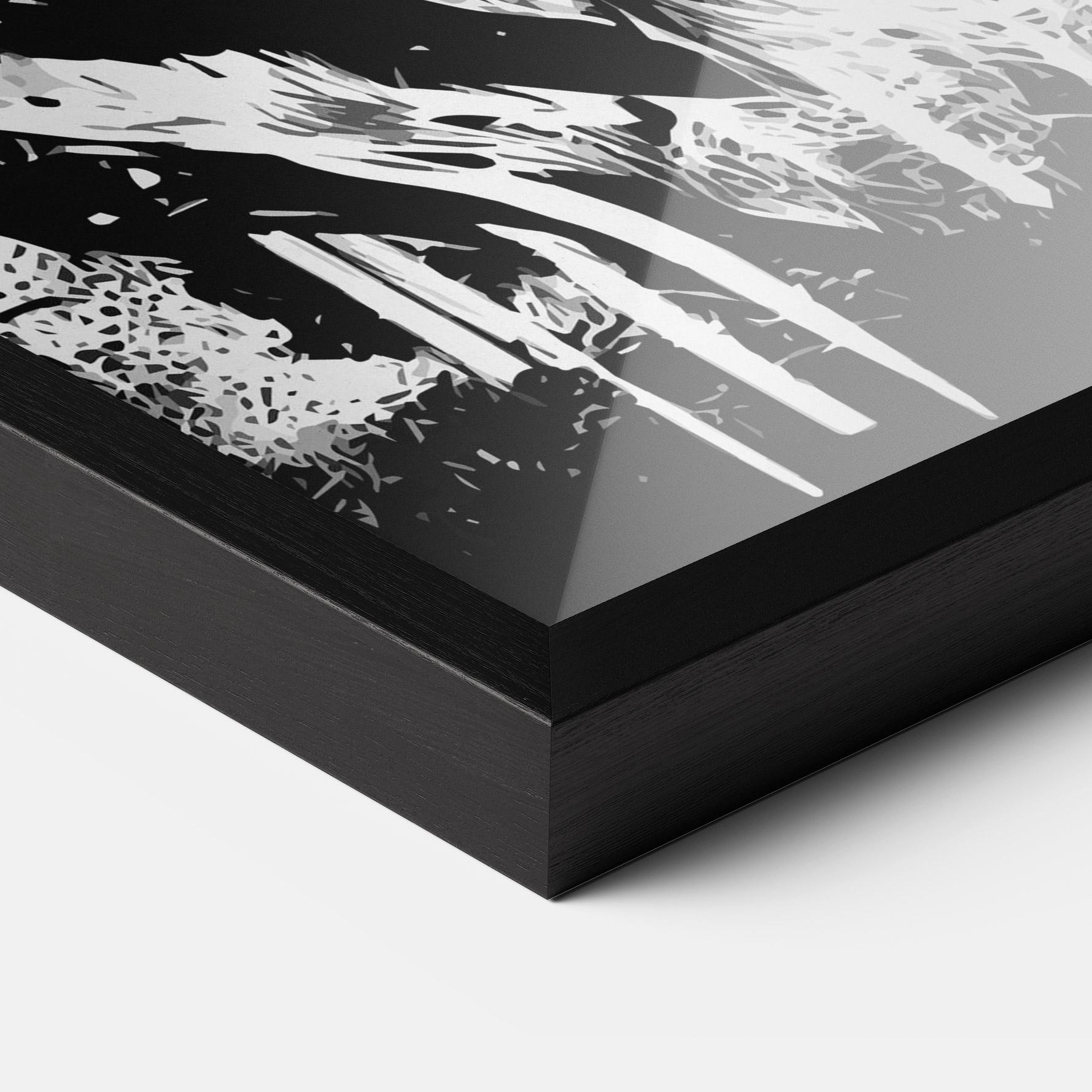 Gerahmte Poster White Ink Tiger mockup 3