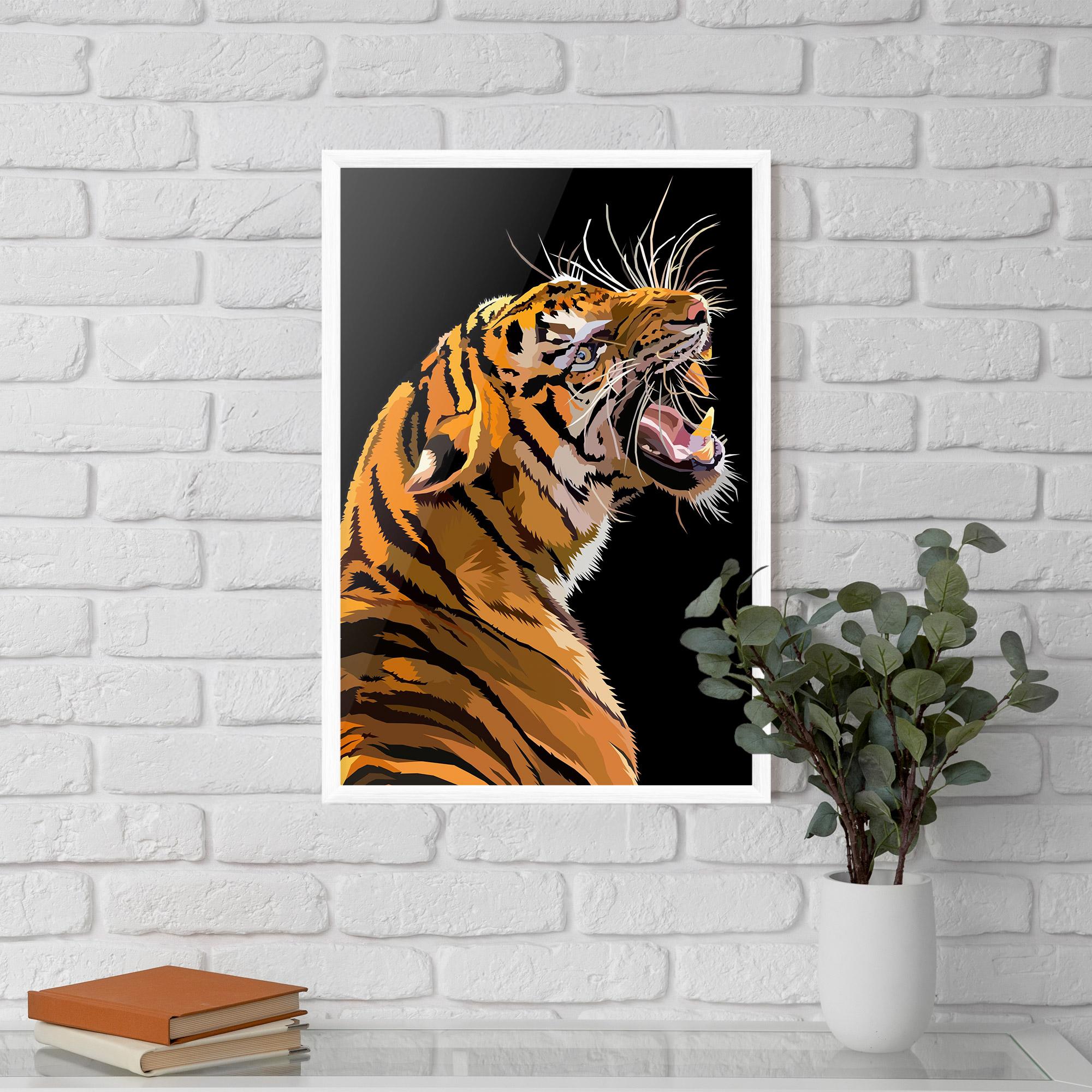 Gerahmte Poster Angry Tiger mockup 5