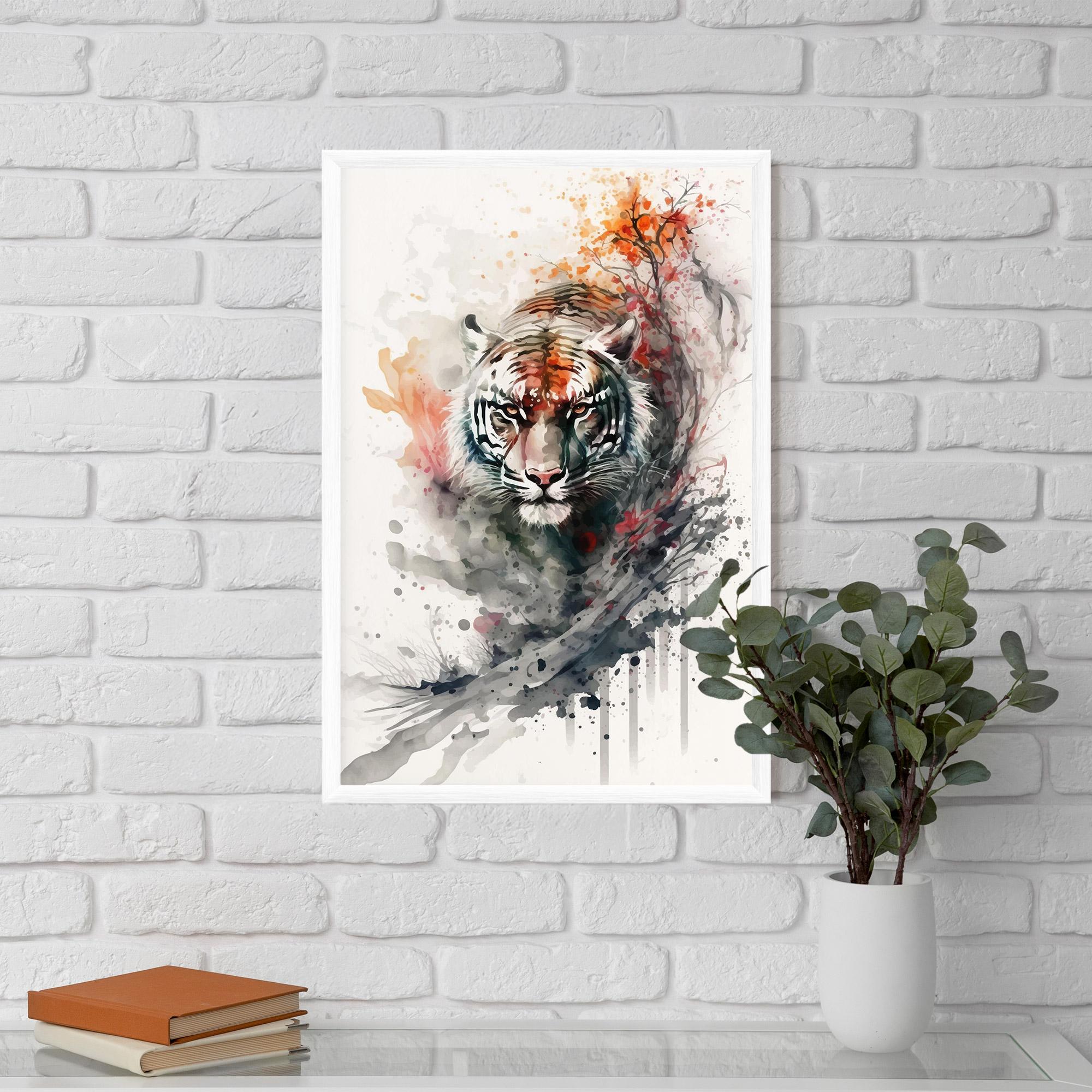 Gerahmte Poster Beautiful Tiger Art mockup 5