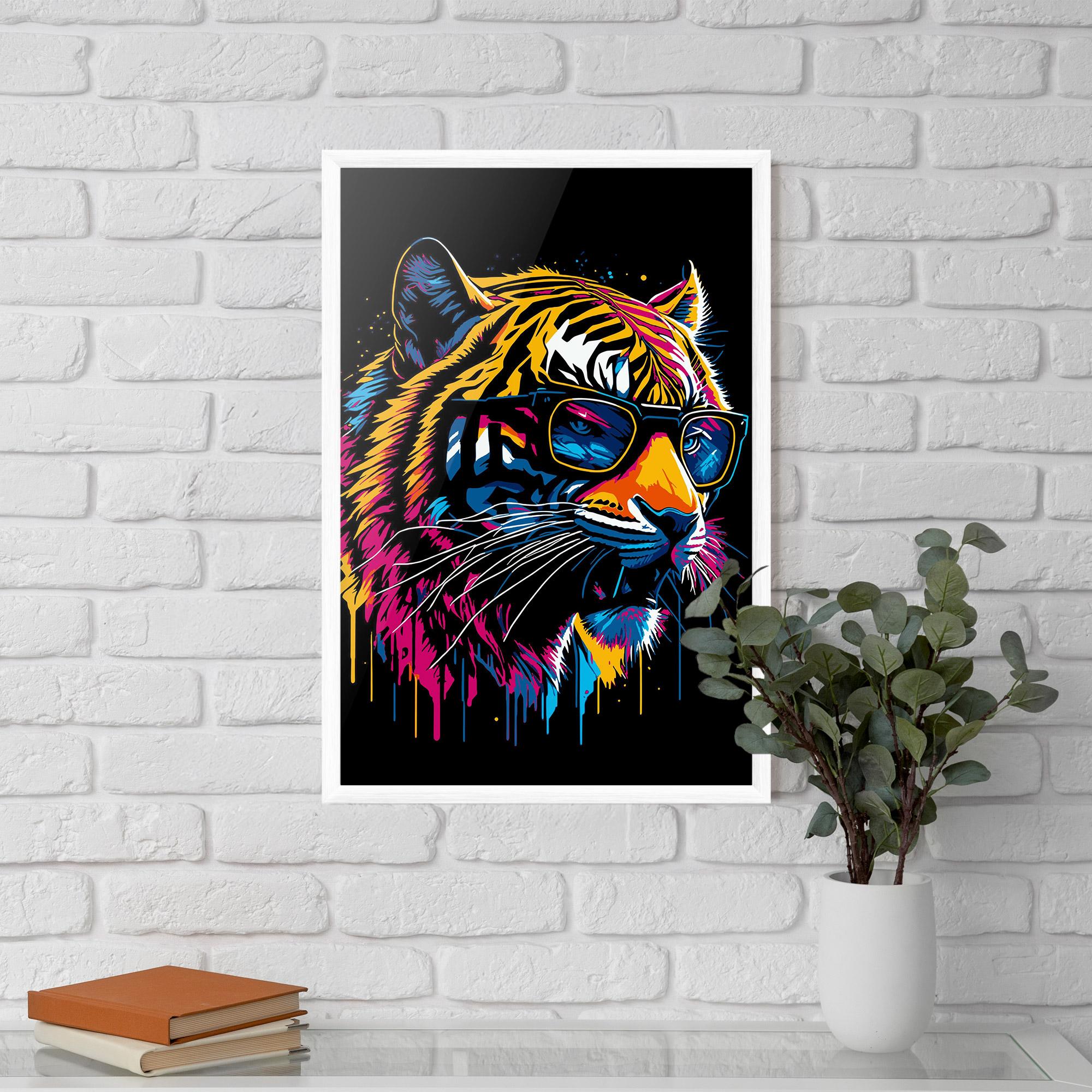 Gerahmte Poster Cool Tiger mockup 5