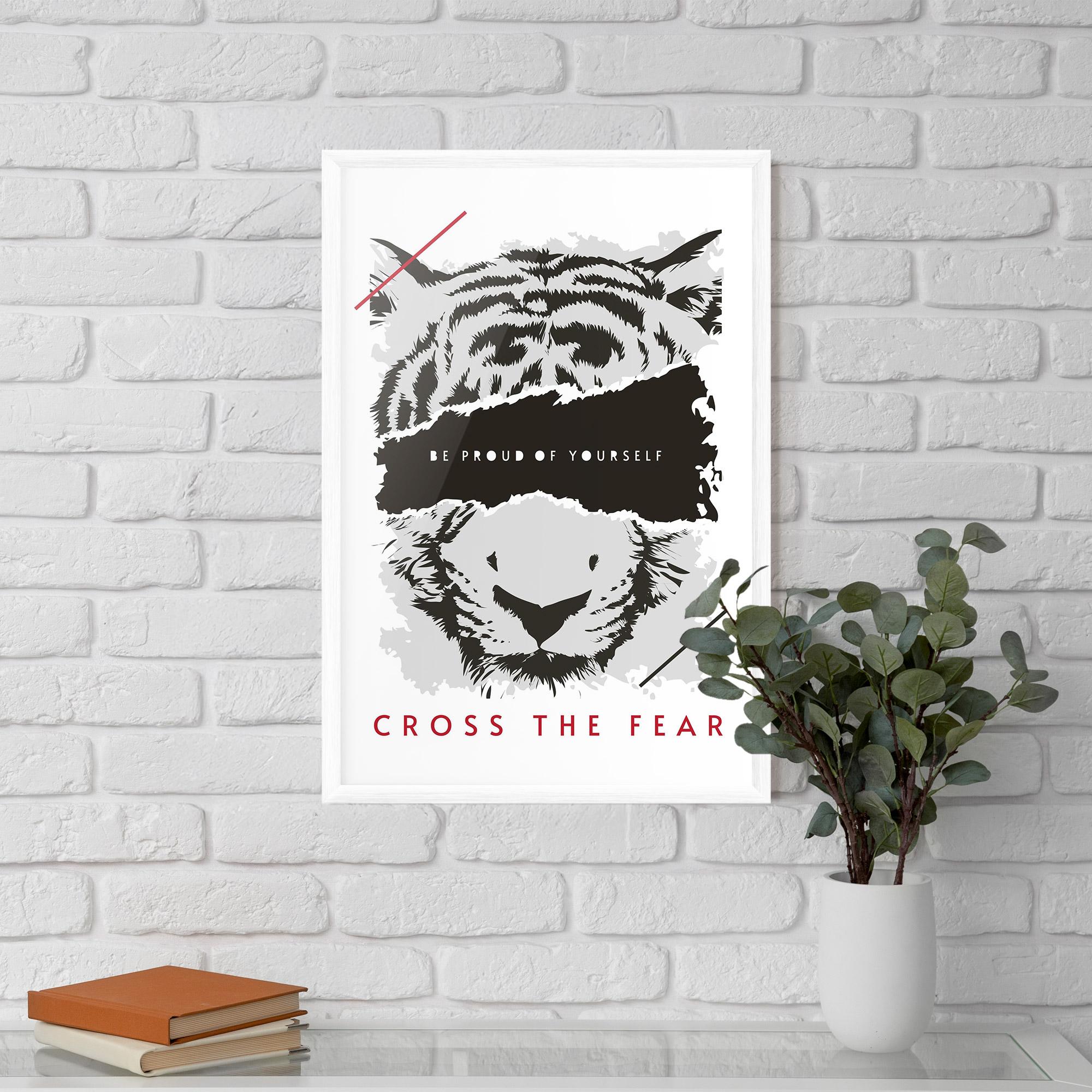 Gerahmte Poster Cross The Fear mockup 5