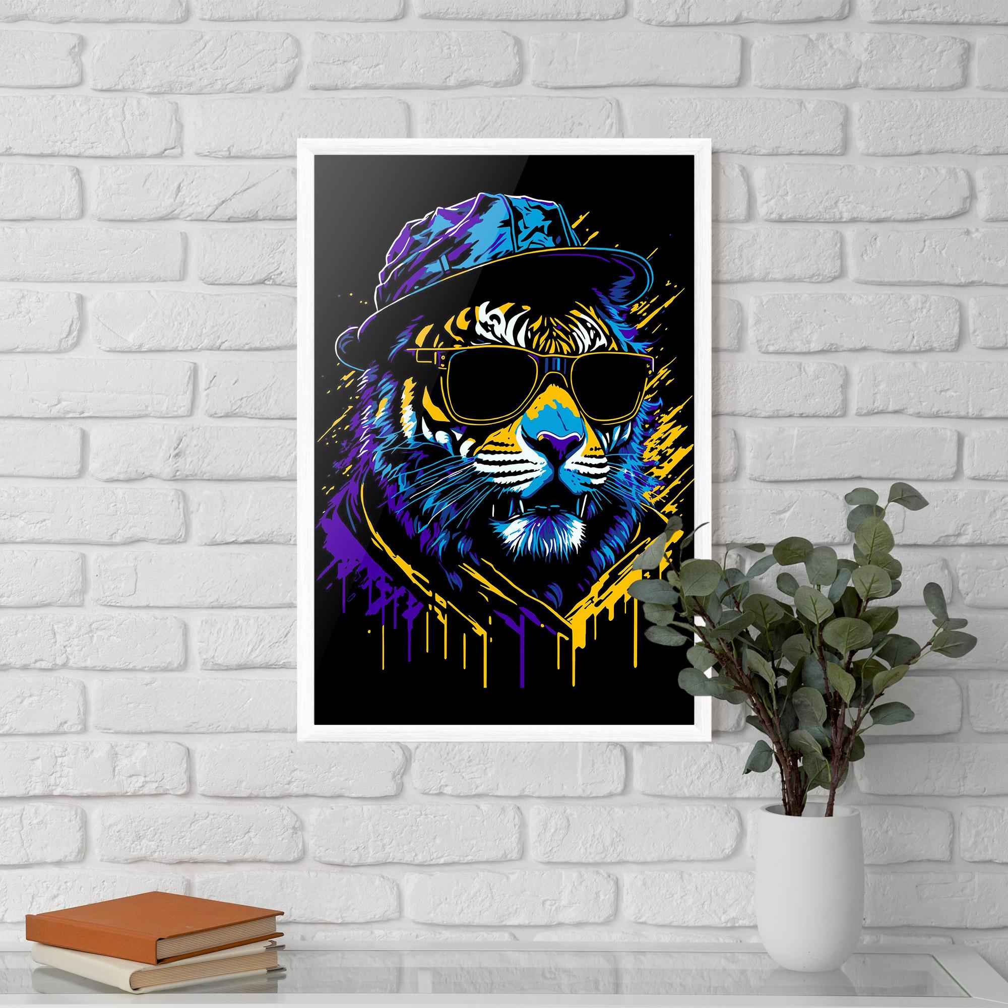 Gerahmte Poster Glasses Tiger mockup 5