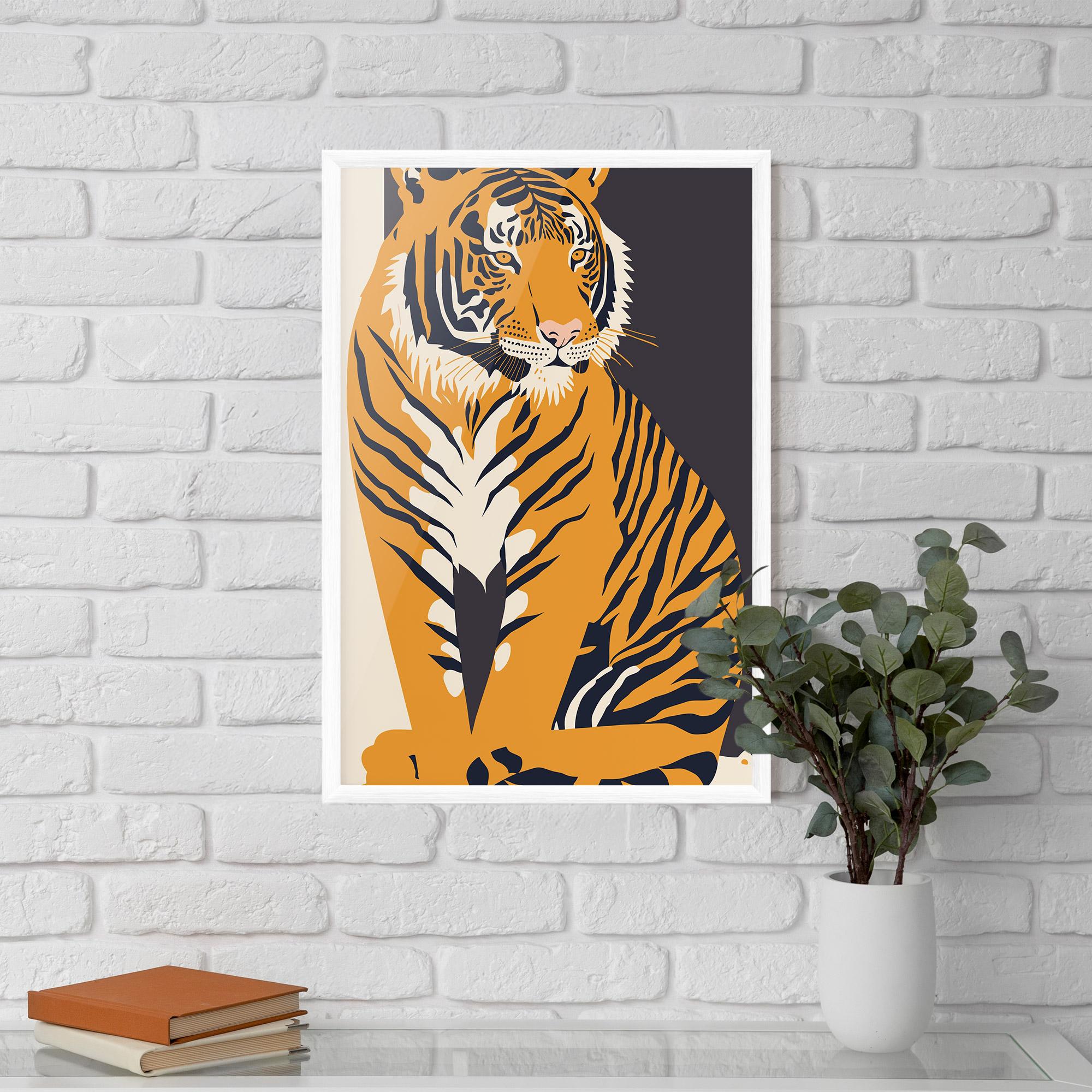 Gerahmte Poster Orange Tiger mockup 5