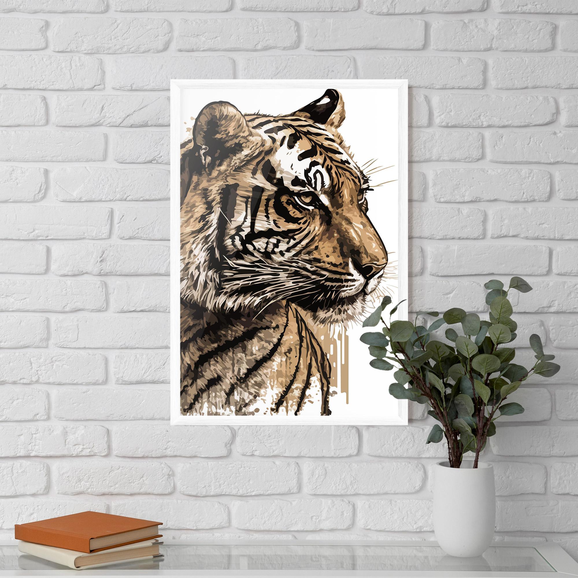 Gerahmte Poster Pretty Tiger Art mockup 5