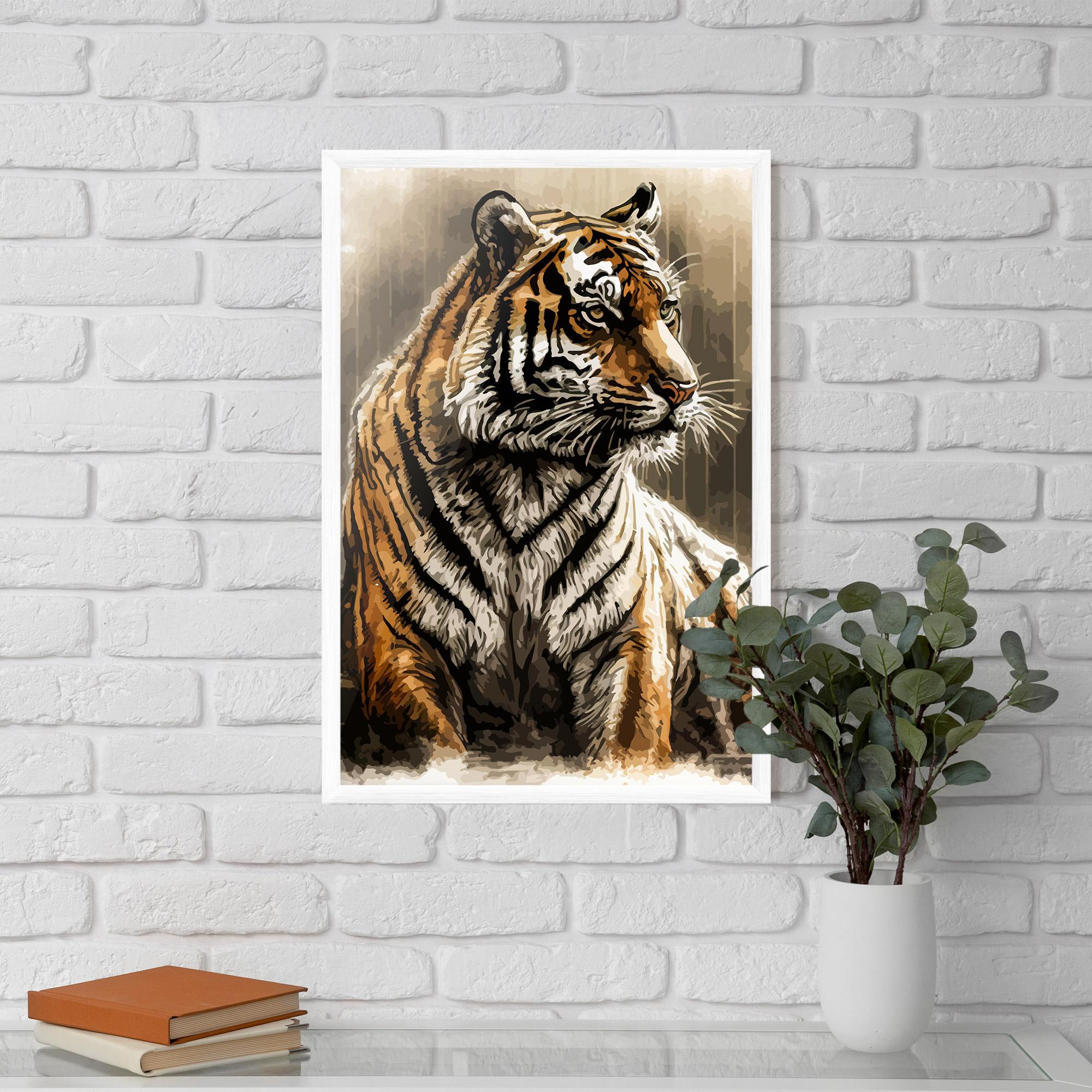 Gerahmte Poster Rain Tiger mockup 5