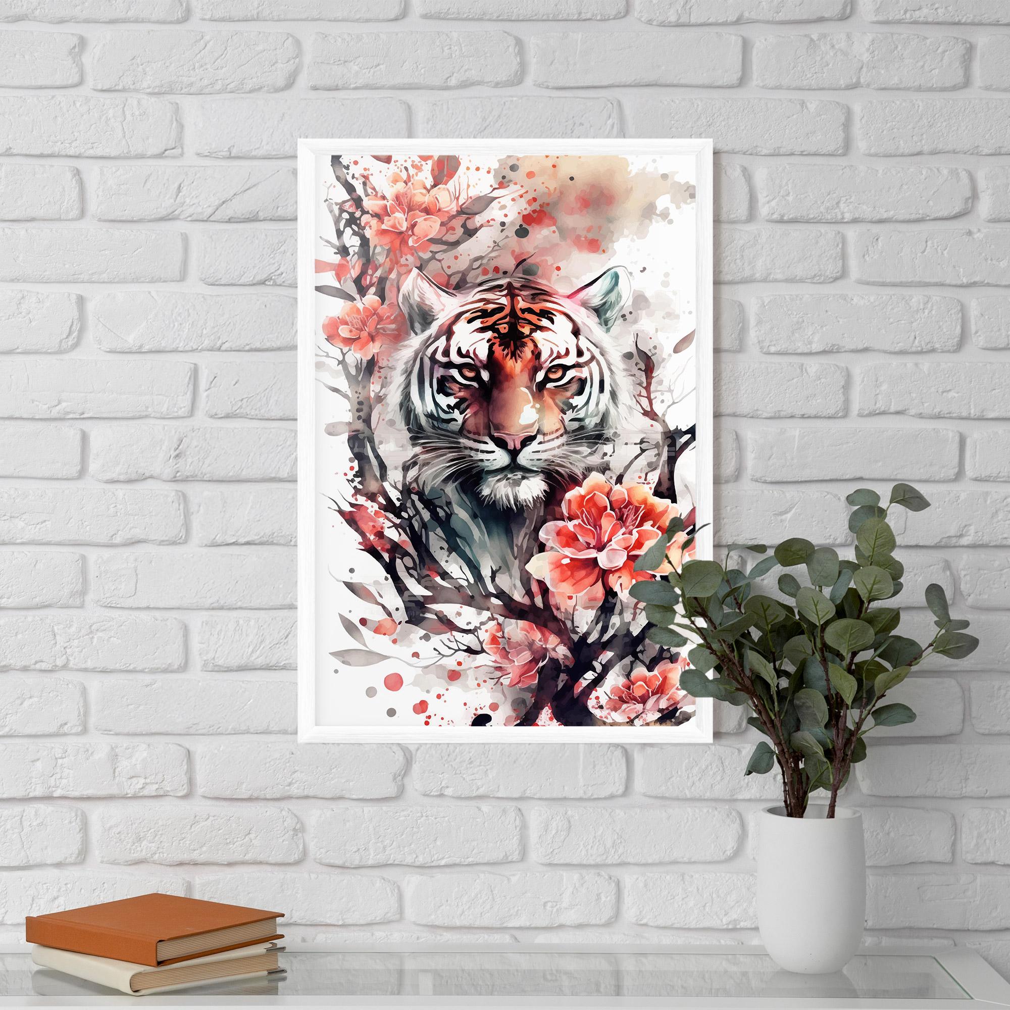 Gerahmte Poster Red Tiger mockup 5