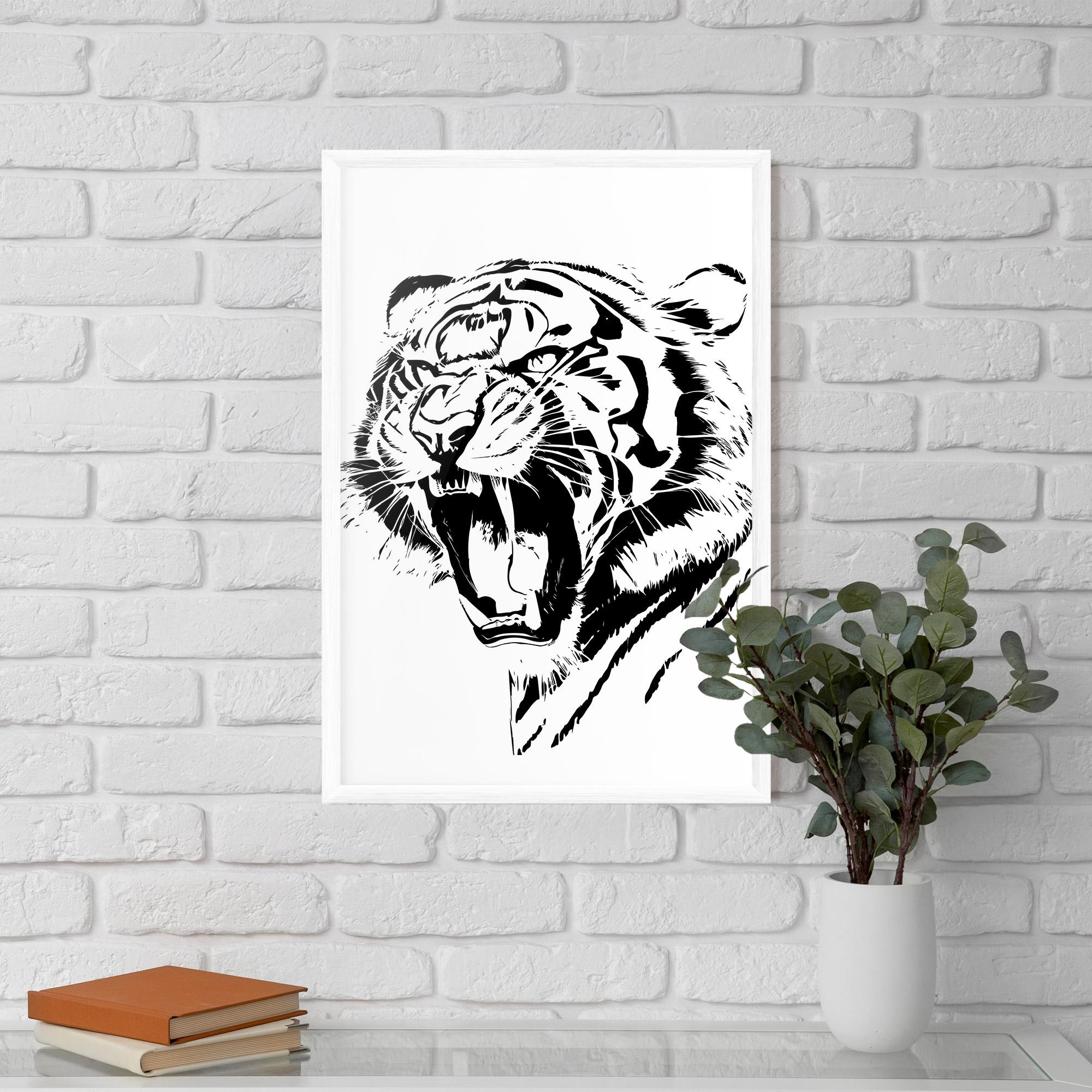 Gerahmte Poster Roaring Tiger mockup 5