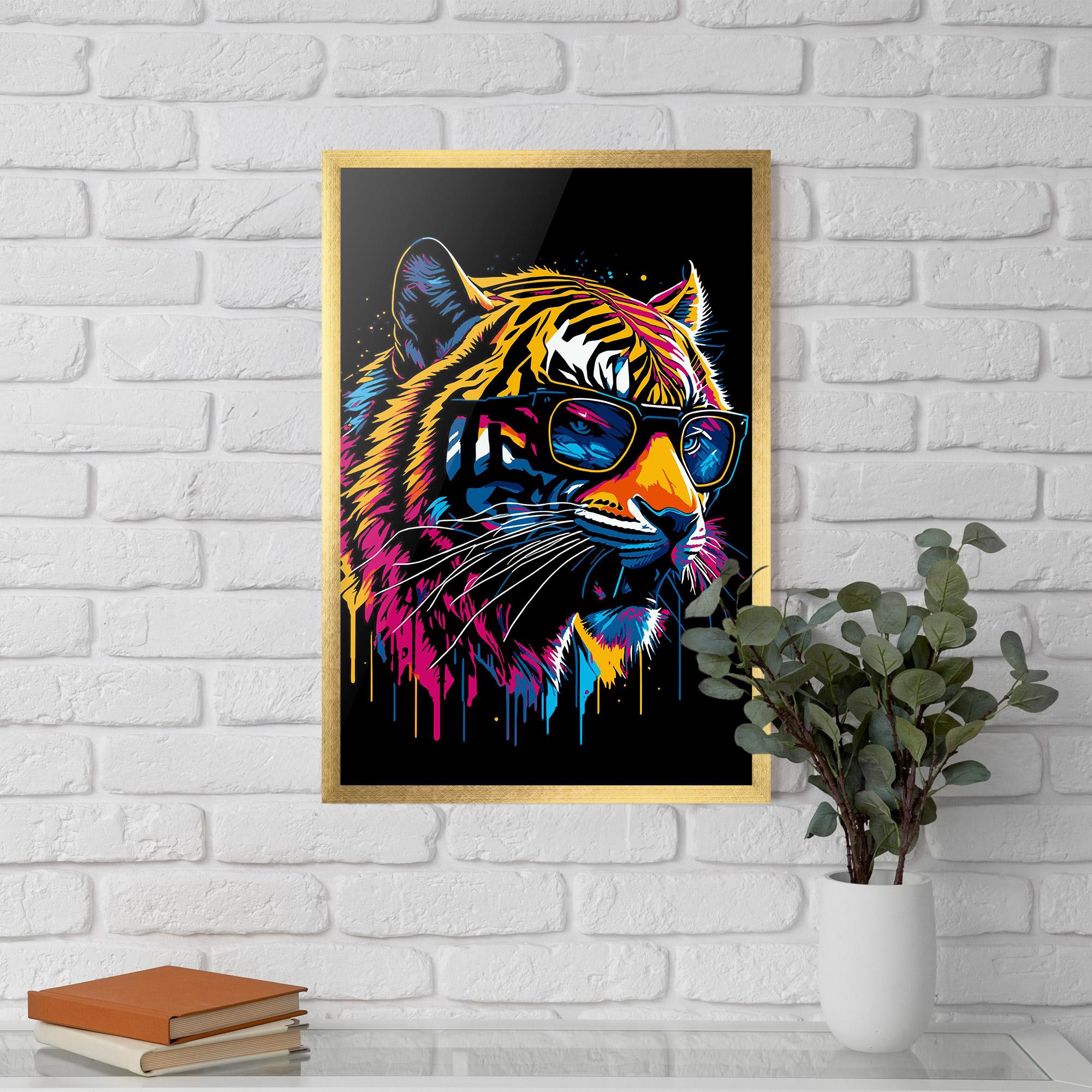 Gerahmte Poster Cool Tiger mockup 5