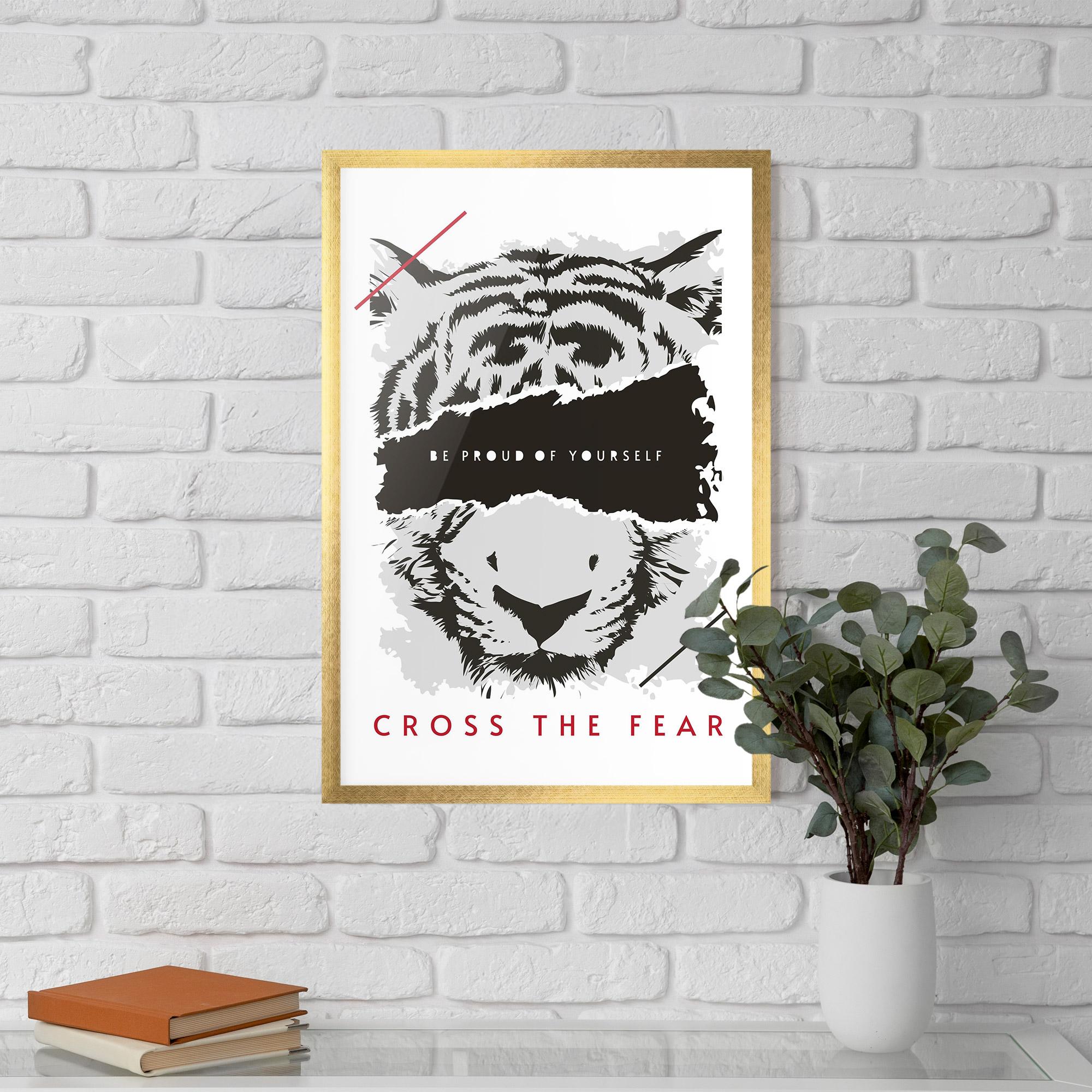 Gerahmte Poster Cross The Fear mockup 5