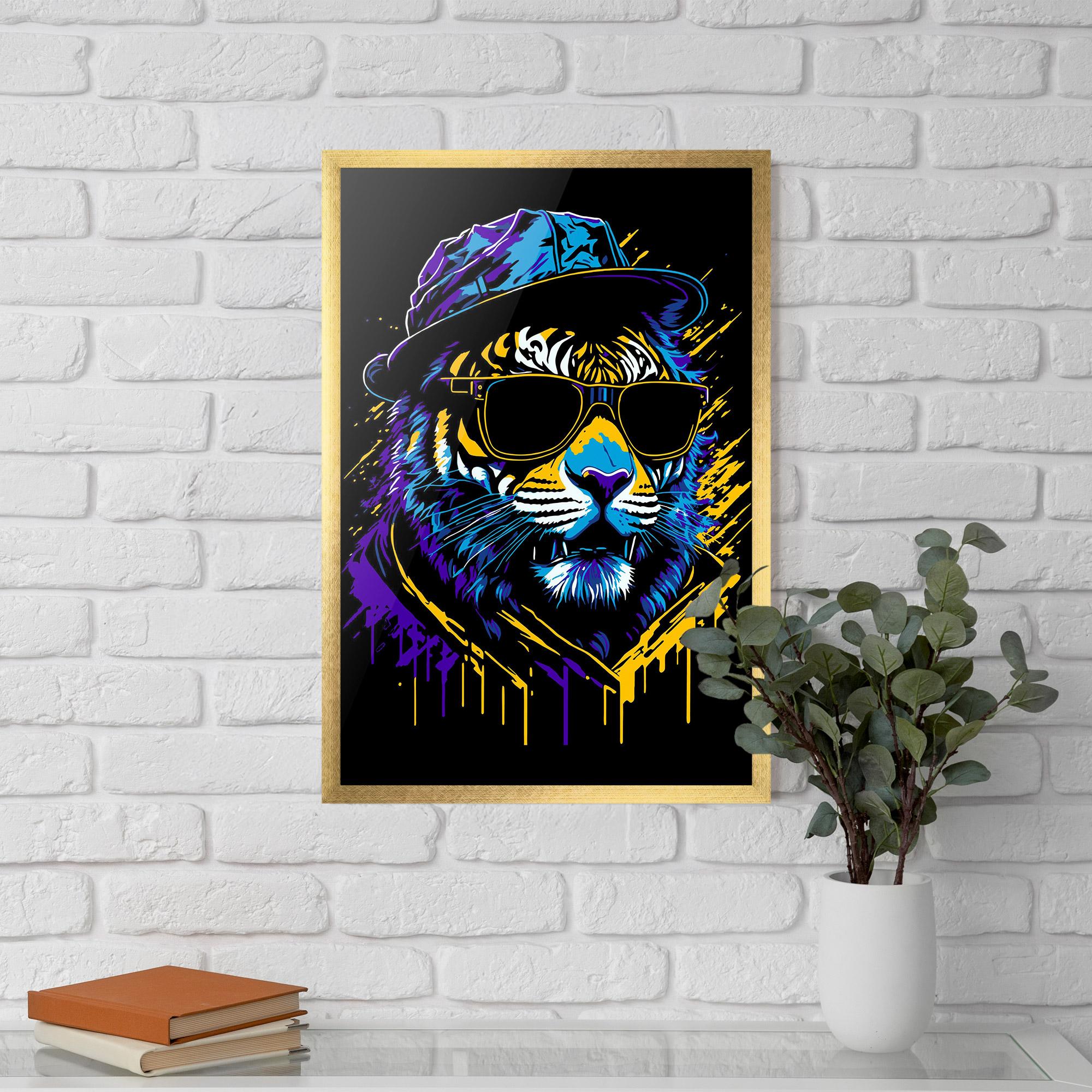 Gerahmte Poster Glasses Tiger mockup 5