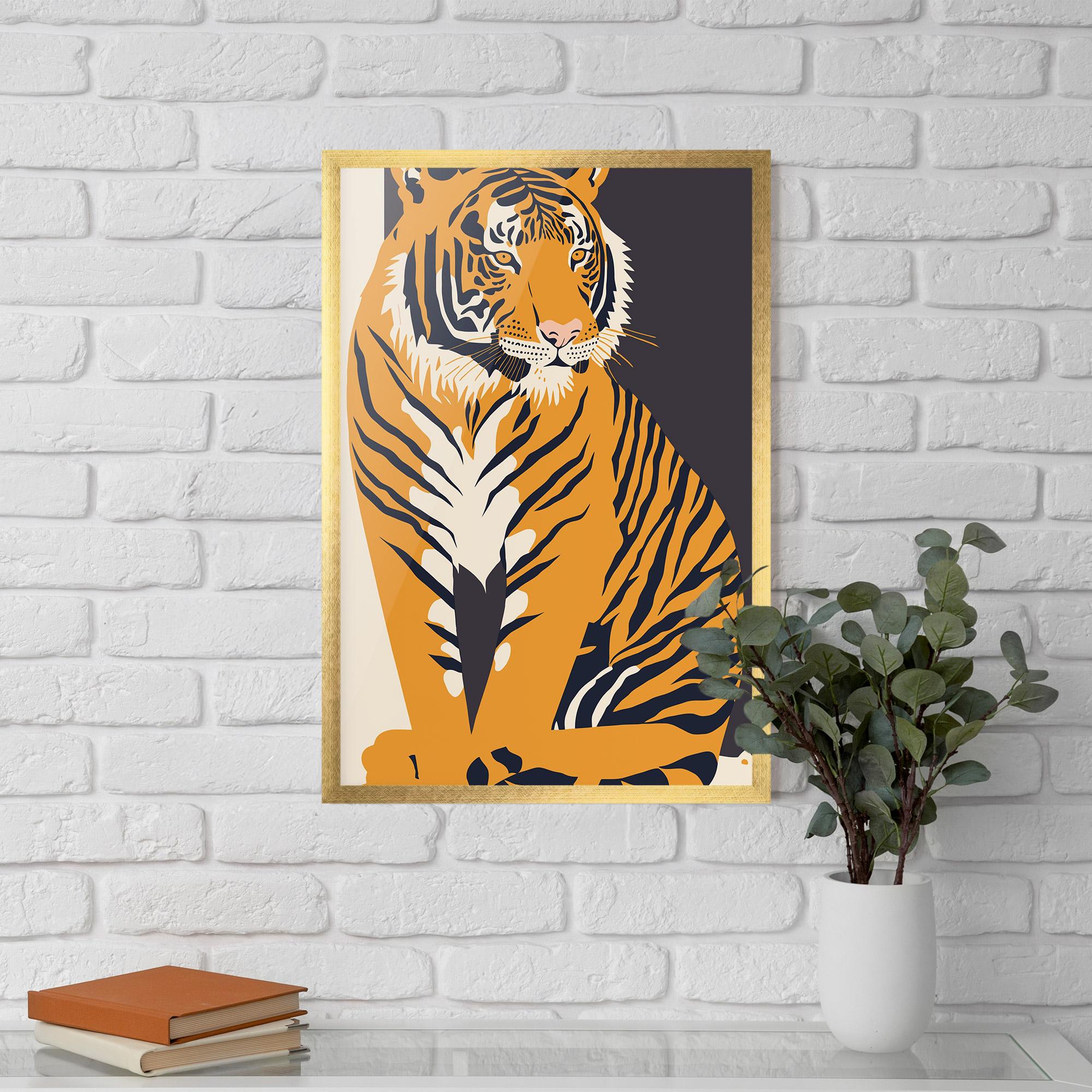 Gerahmte Poster Orange Tiger mockup 5