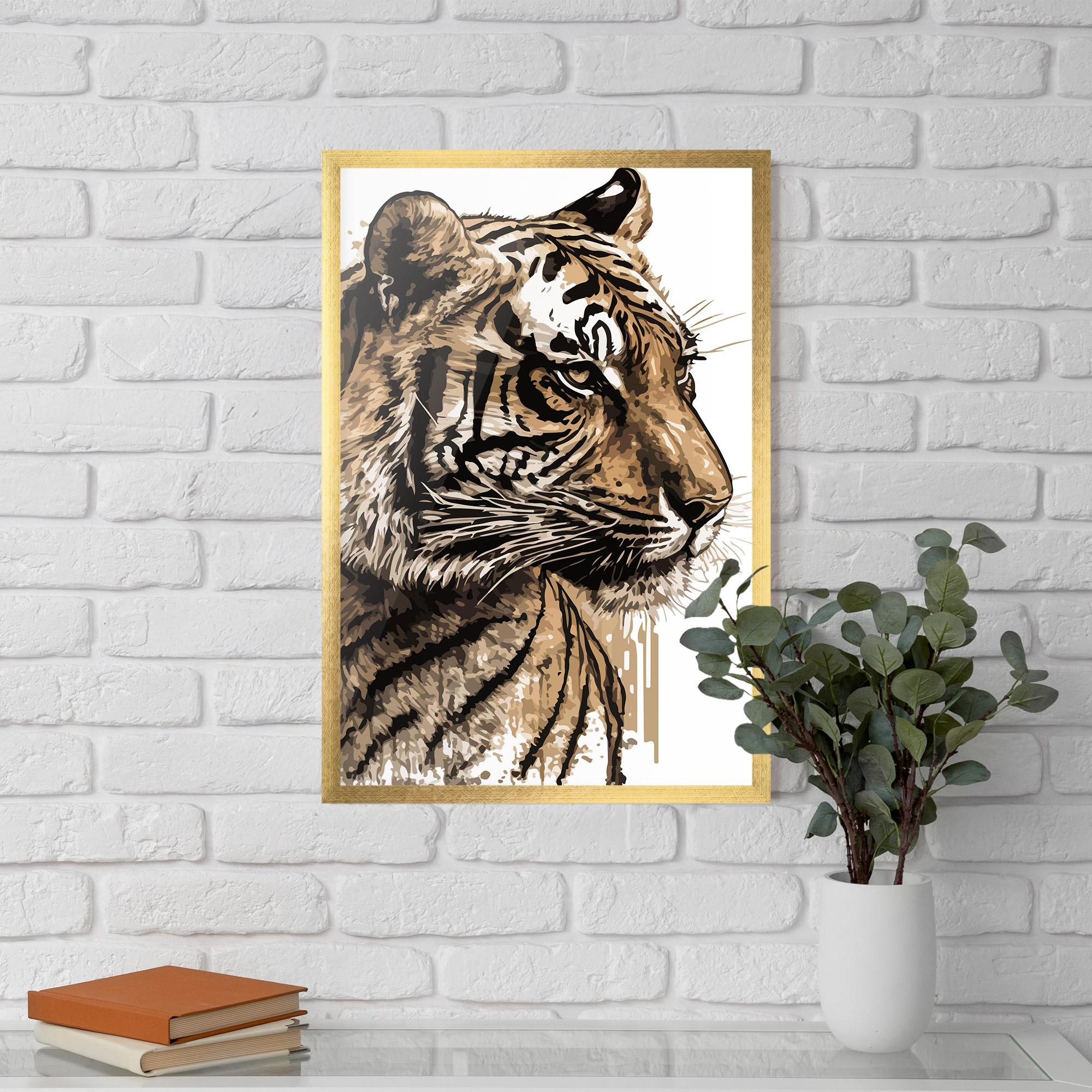 Gerahmte Poster Pretty Tiger Art mockup 5