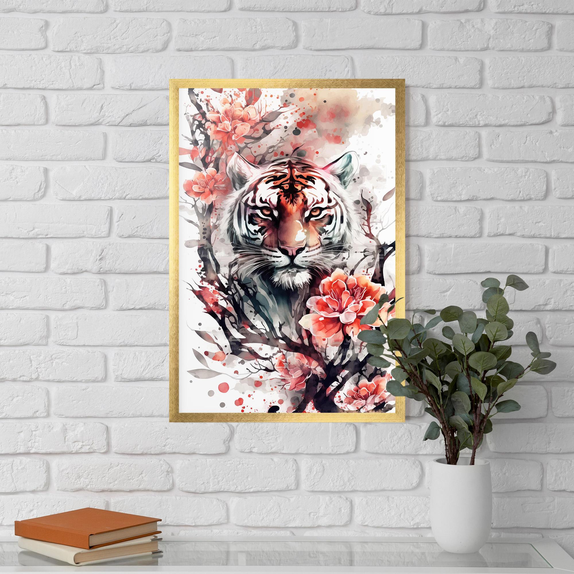 Gerahmte Poster Red Tiger mockup 5