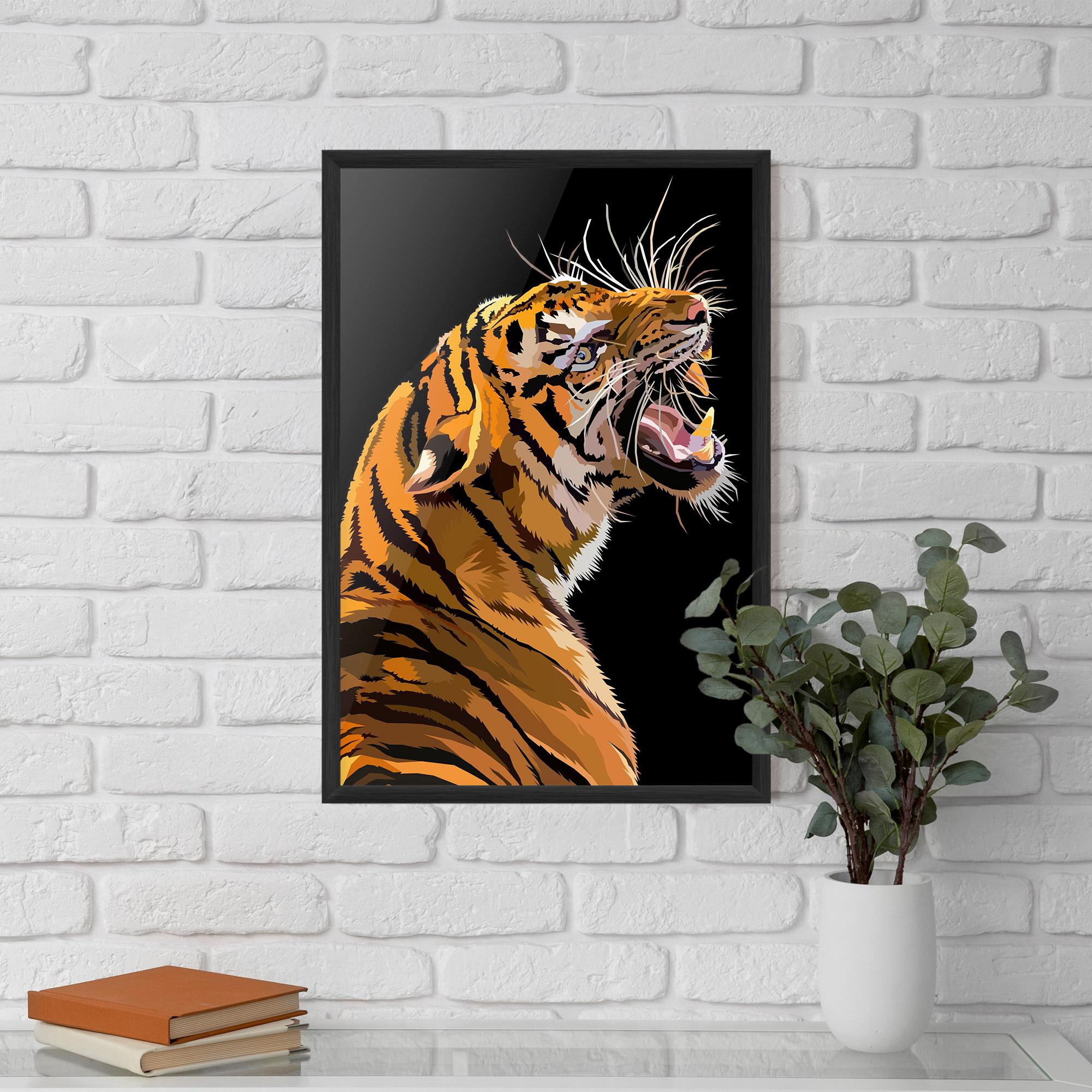 Gerahmte Poster Angry Tiger mockup 5