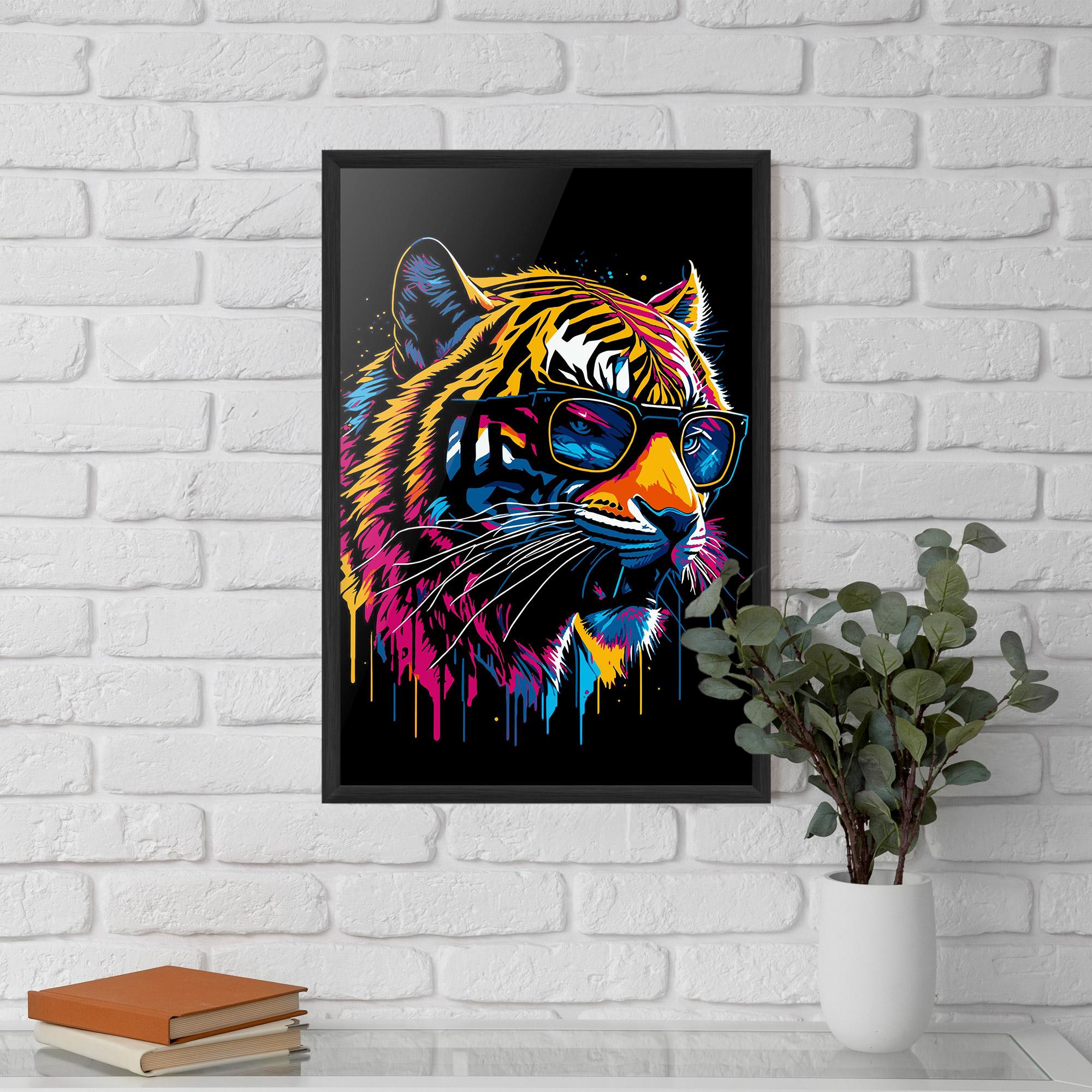 Gerahmte Poster Cool Tiger mockup 5