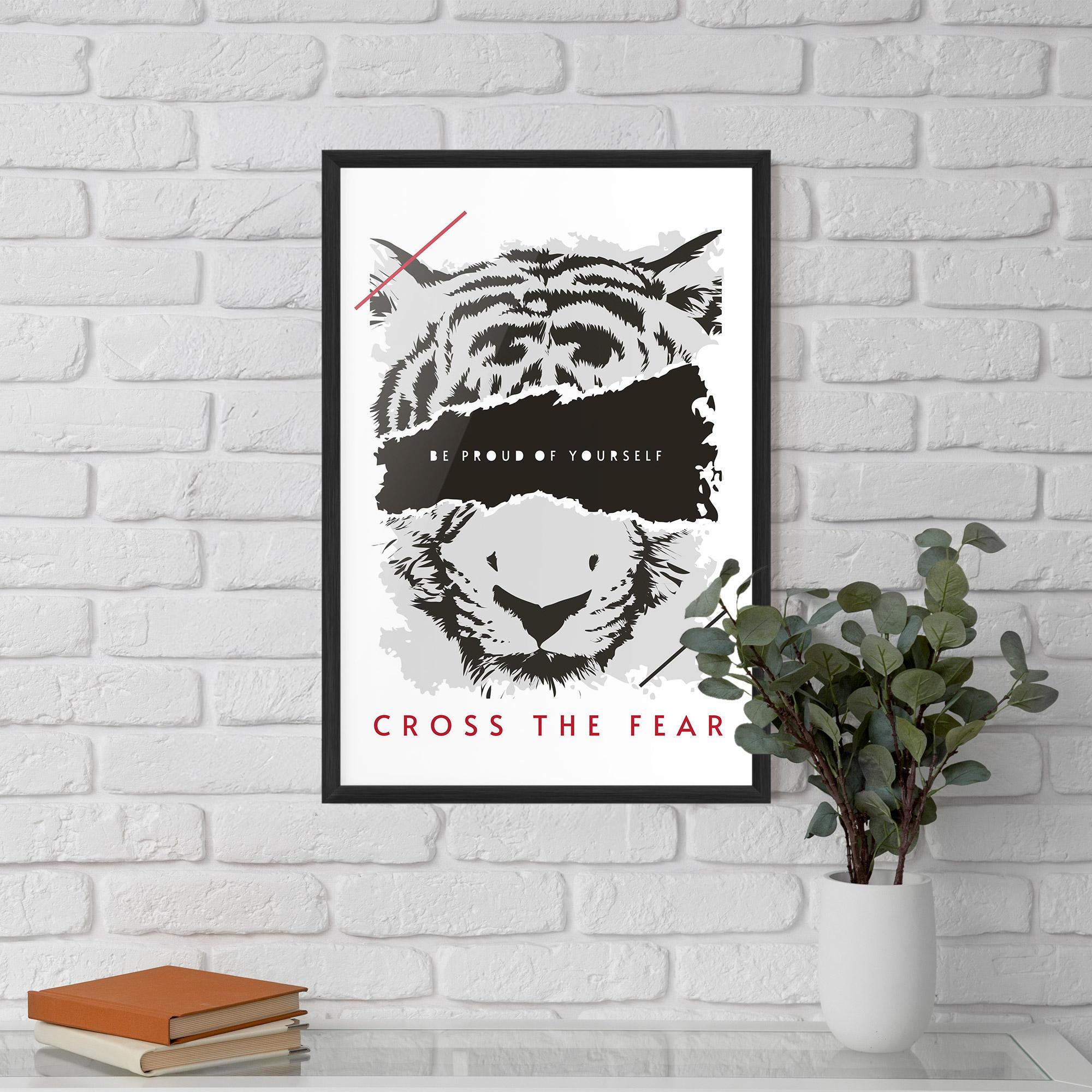 Gerahmte Poster Cross The Fear mockup 5