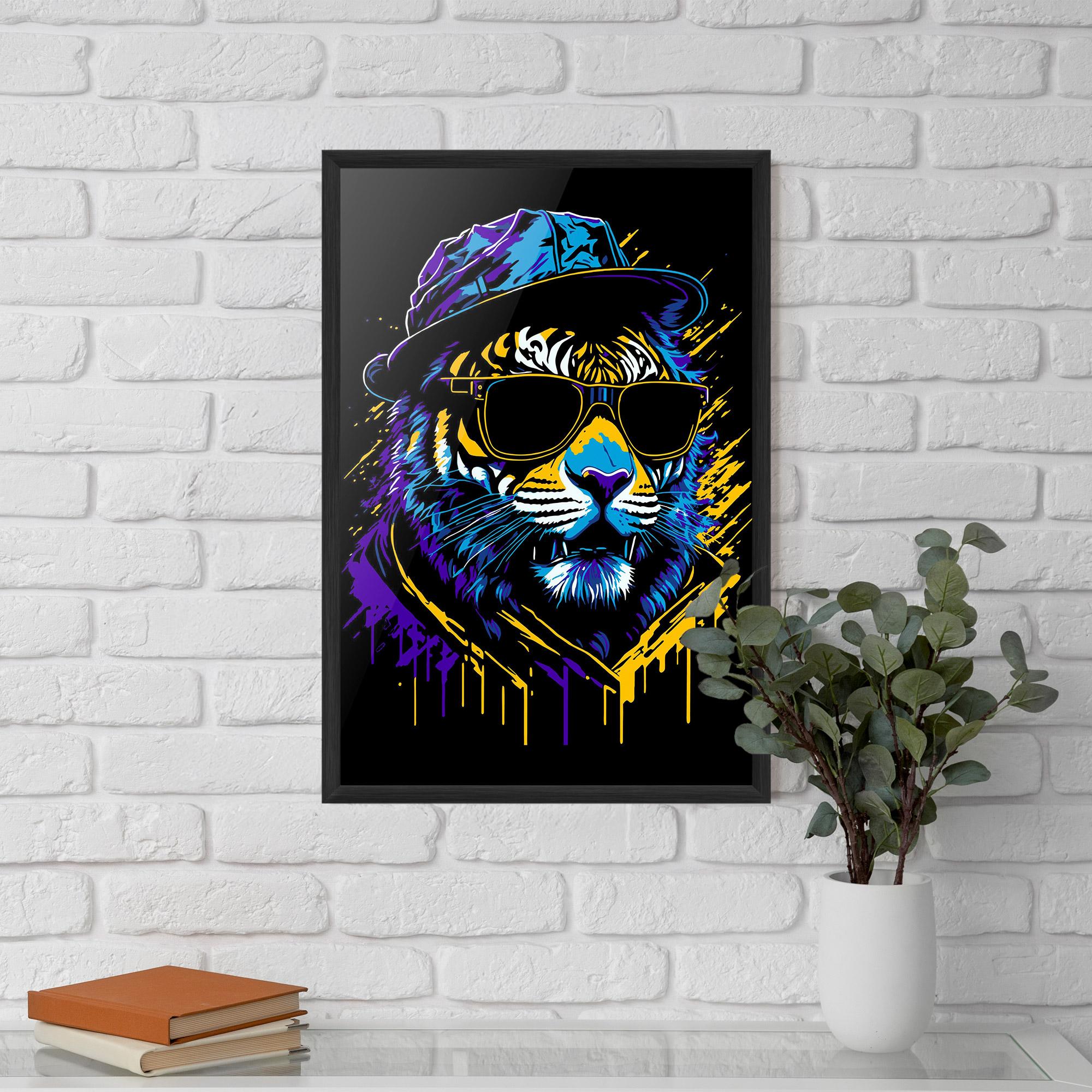 Gerahmte Poster Glasses Tiger mockup 5