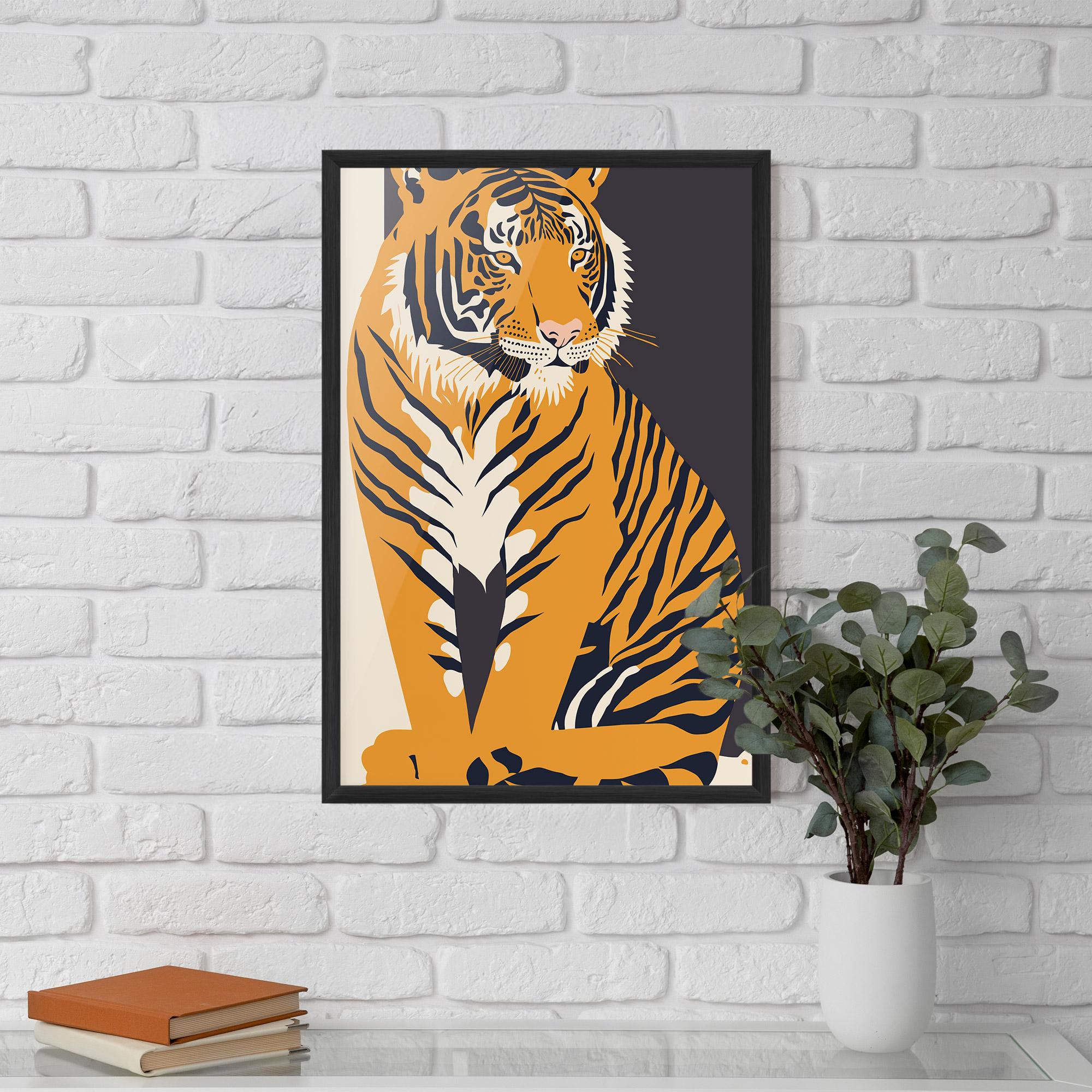 Gerahmte Poster Orange Tiger mockup 5