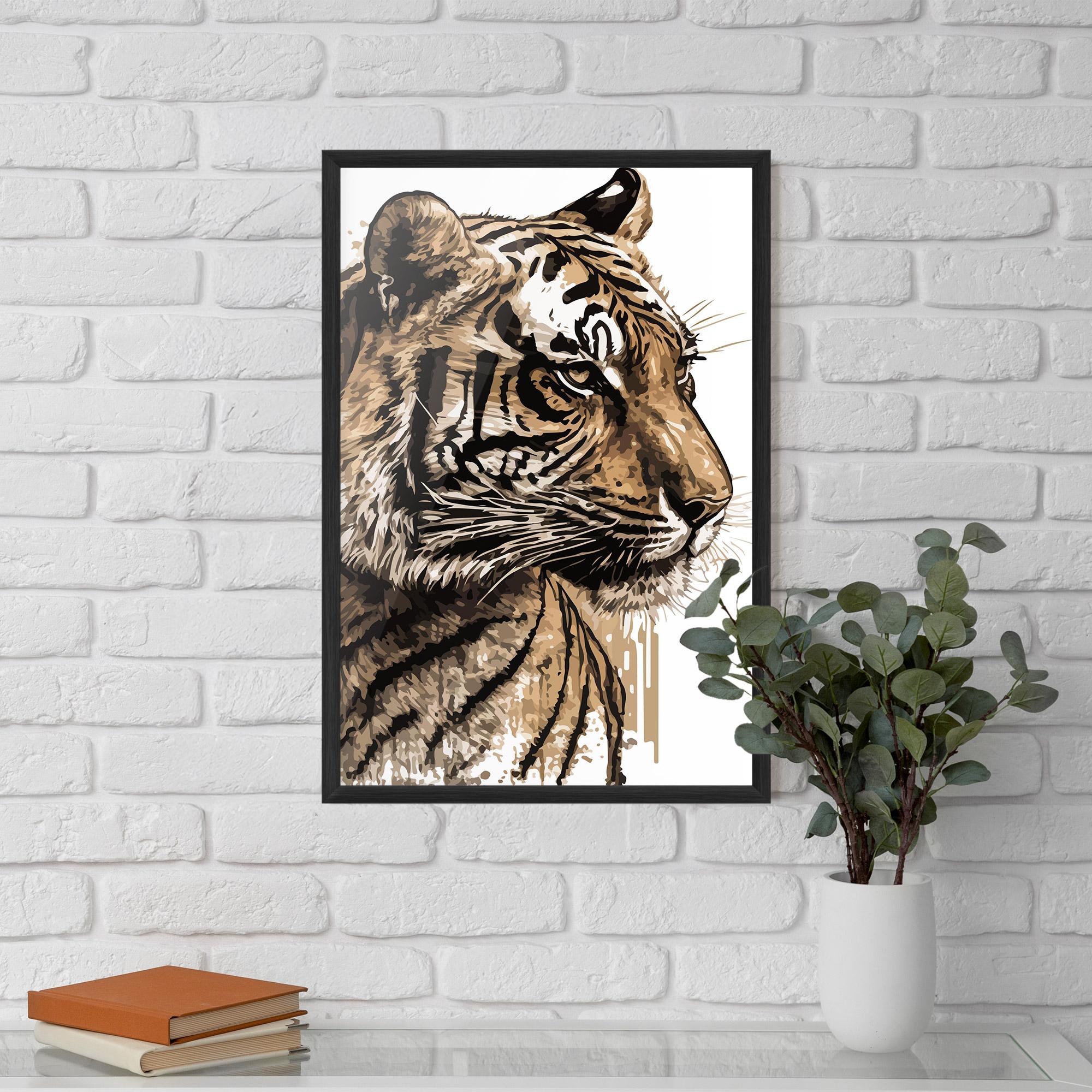 Gerahmte Poster Pretty Tiger Art mockup 5