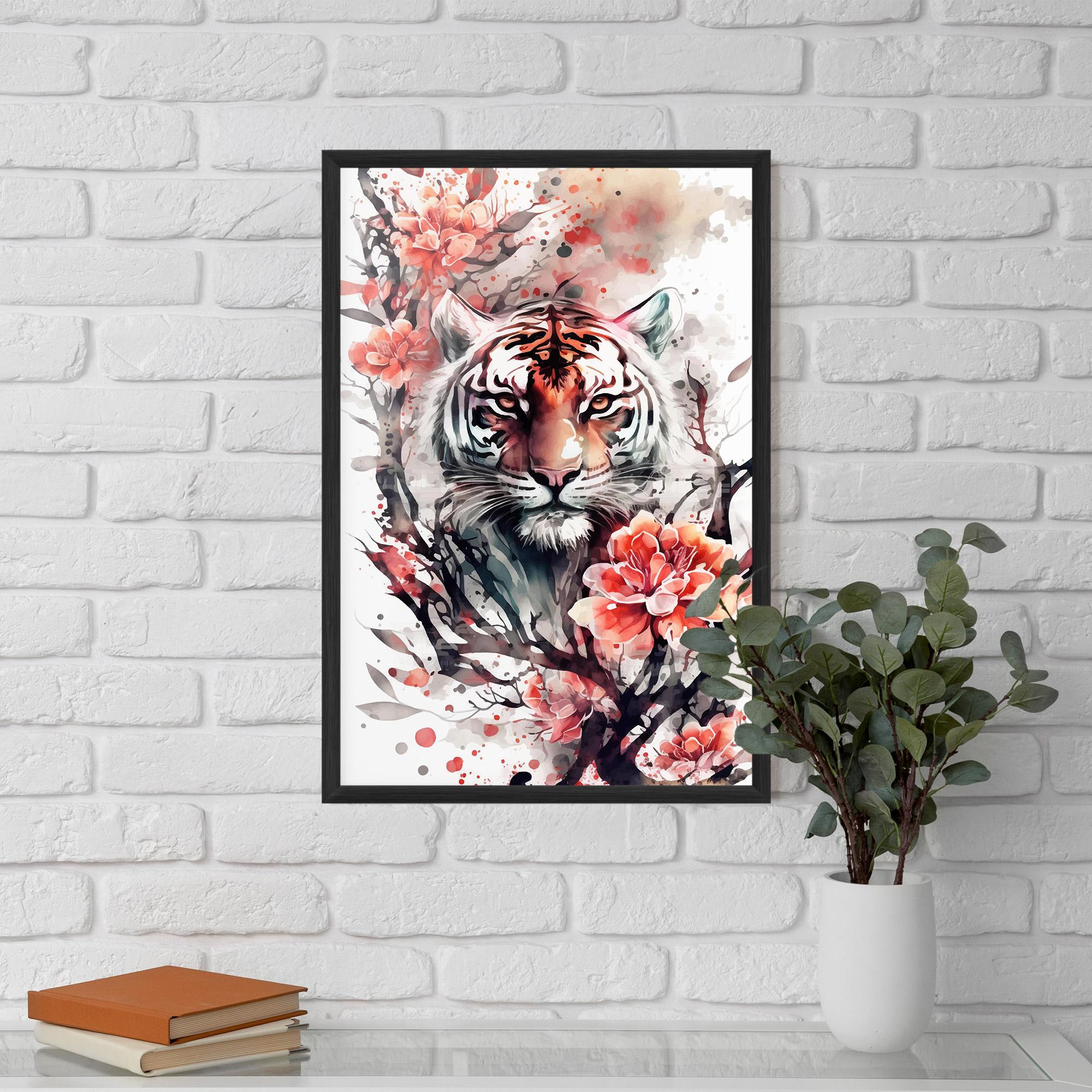 Gerahmte Poster Red Tiger mockup 5