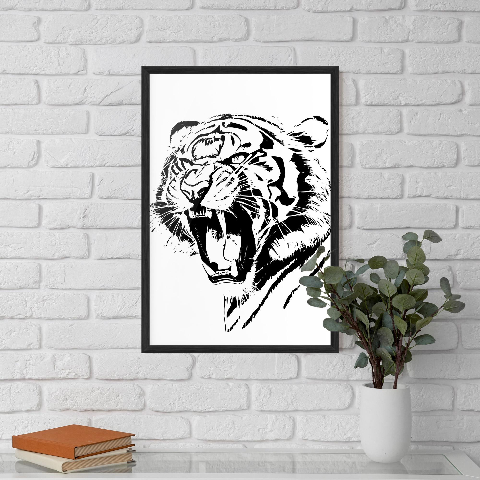 Gerahmte Poster Roaring Tiger mockup 5