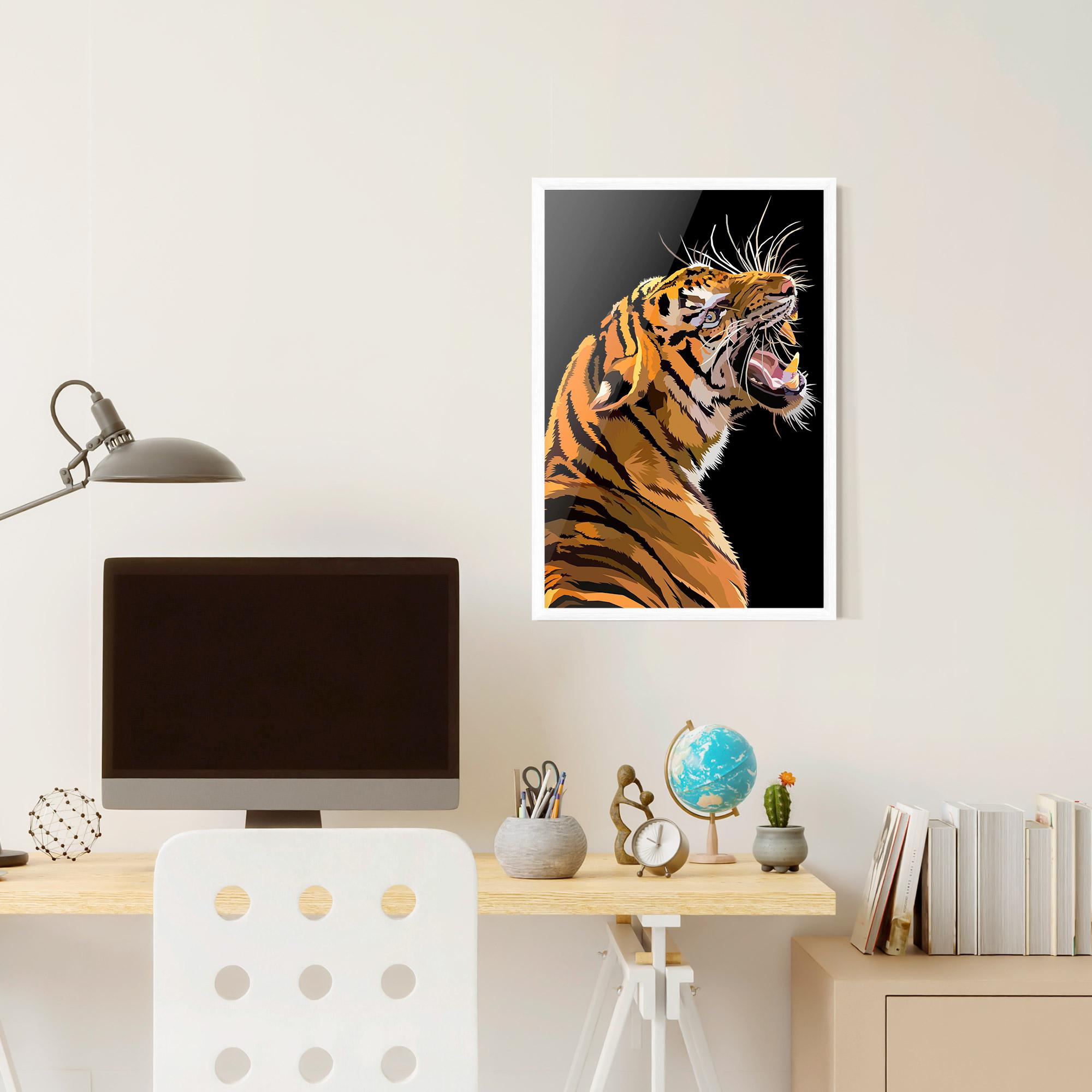 Gerahmte Poster Angry Tiger mockup 6