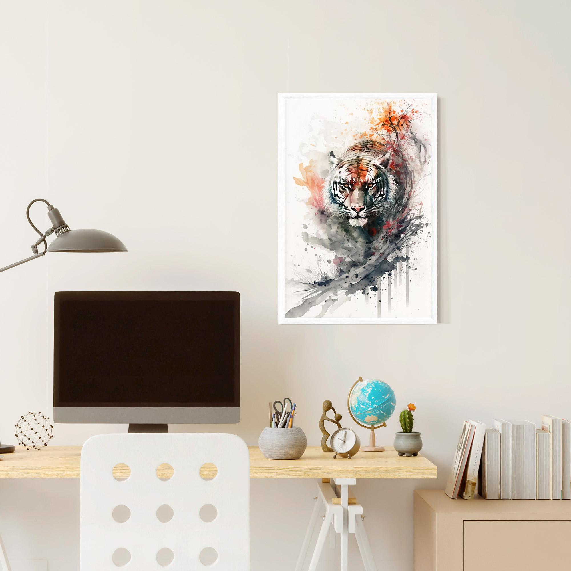 Gerahmte Poster Beautiful Tiger Art mockup 6