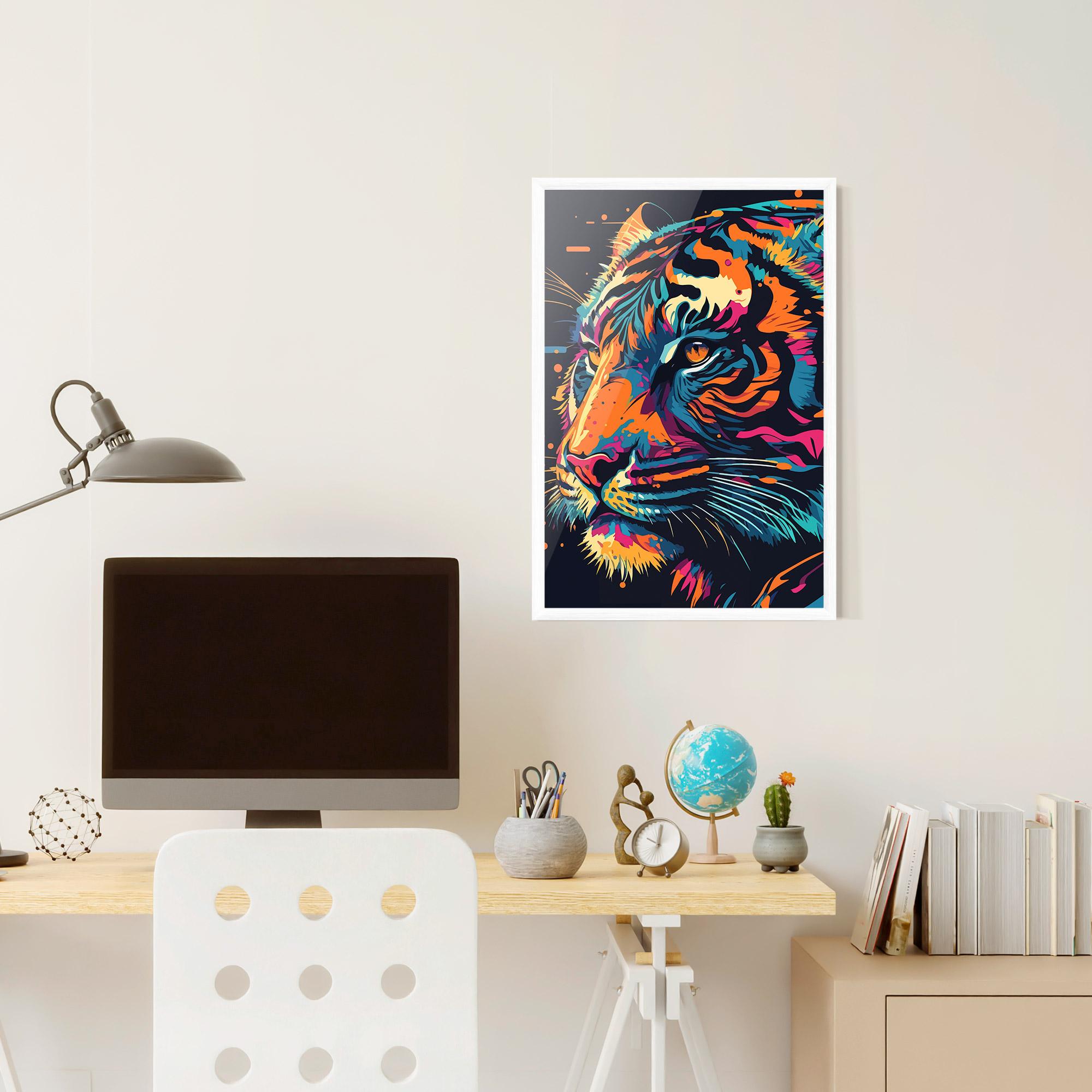 Gerahmte Poster Colorful Tiger mockup 6