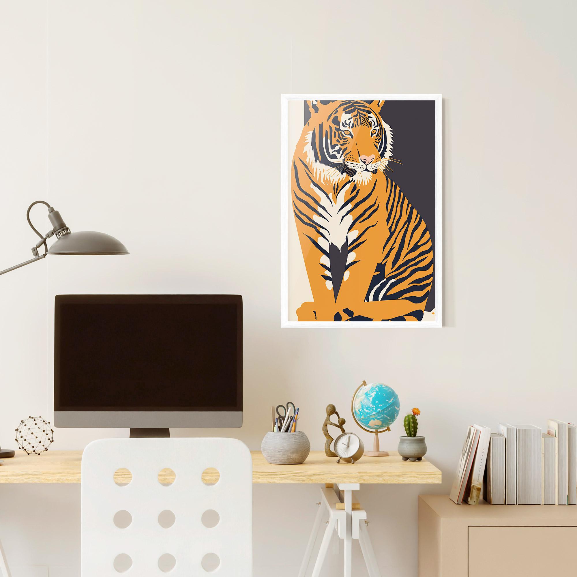 Gerahmte Poster Orange Tiger mockup 6