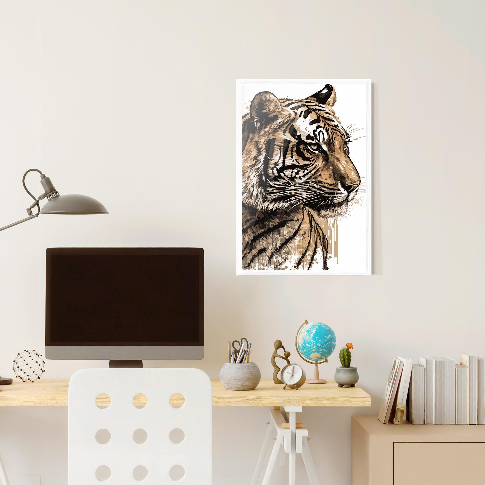 Gerahmte Poster Pretty Tiger Art mockup 6