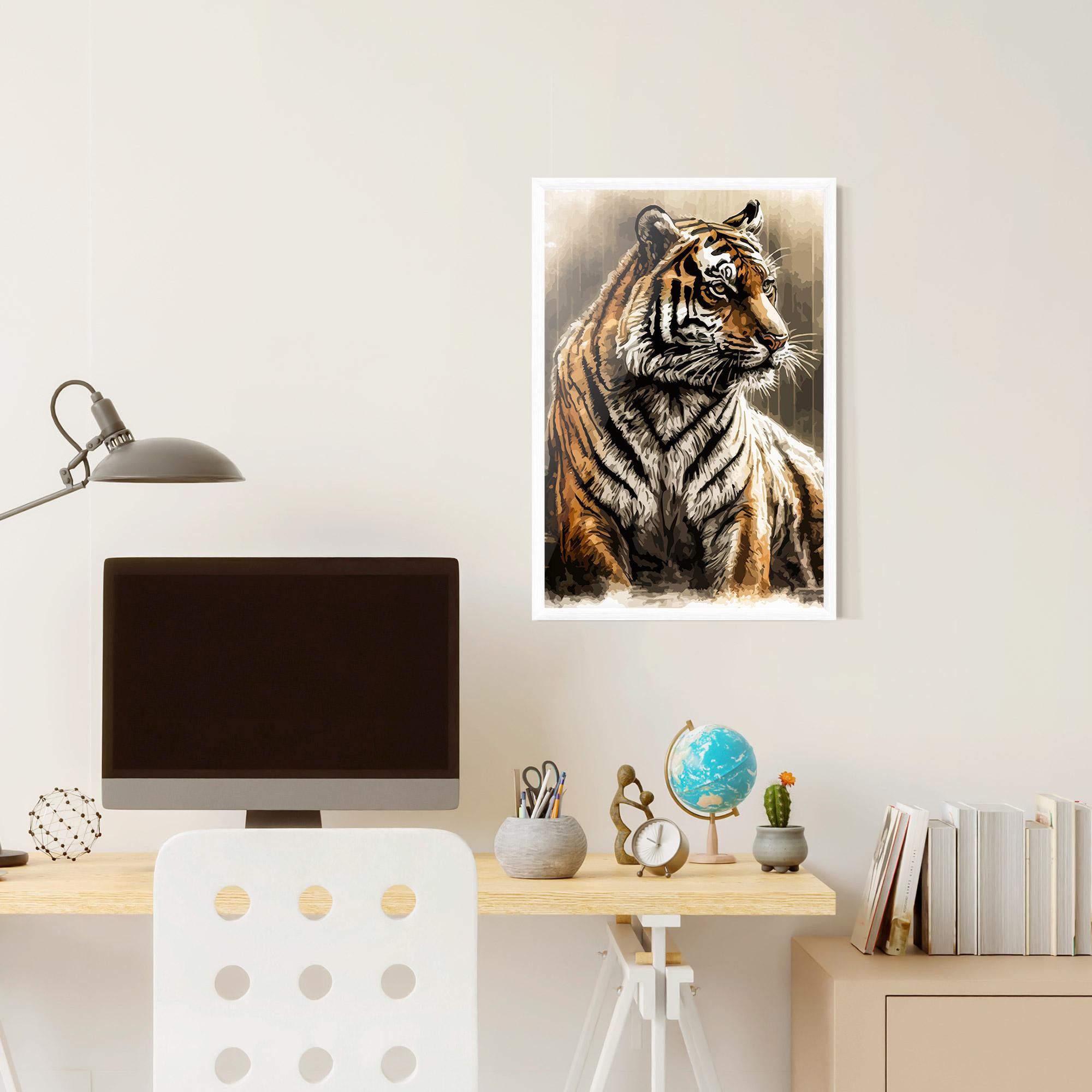 Gerahmte Poster Rain Tiger mockup 6