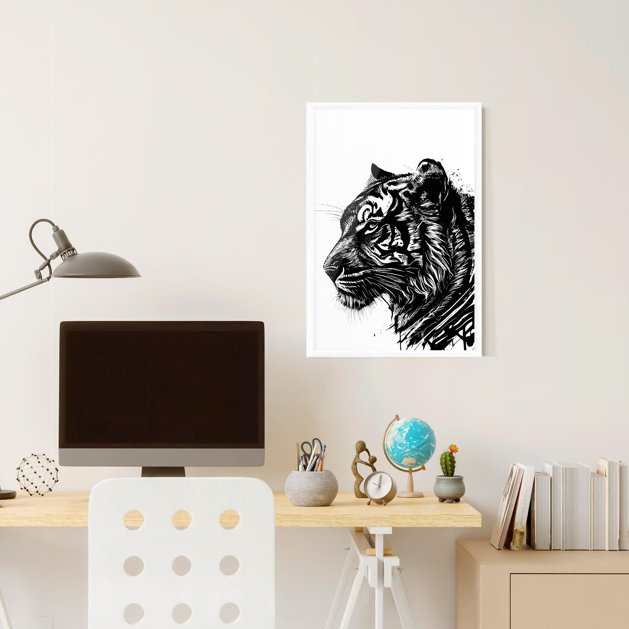 Gerahmte Poster Tiger Profile mockup 6