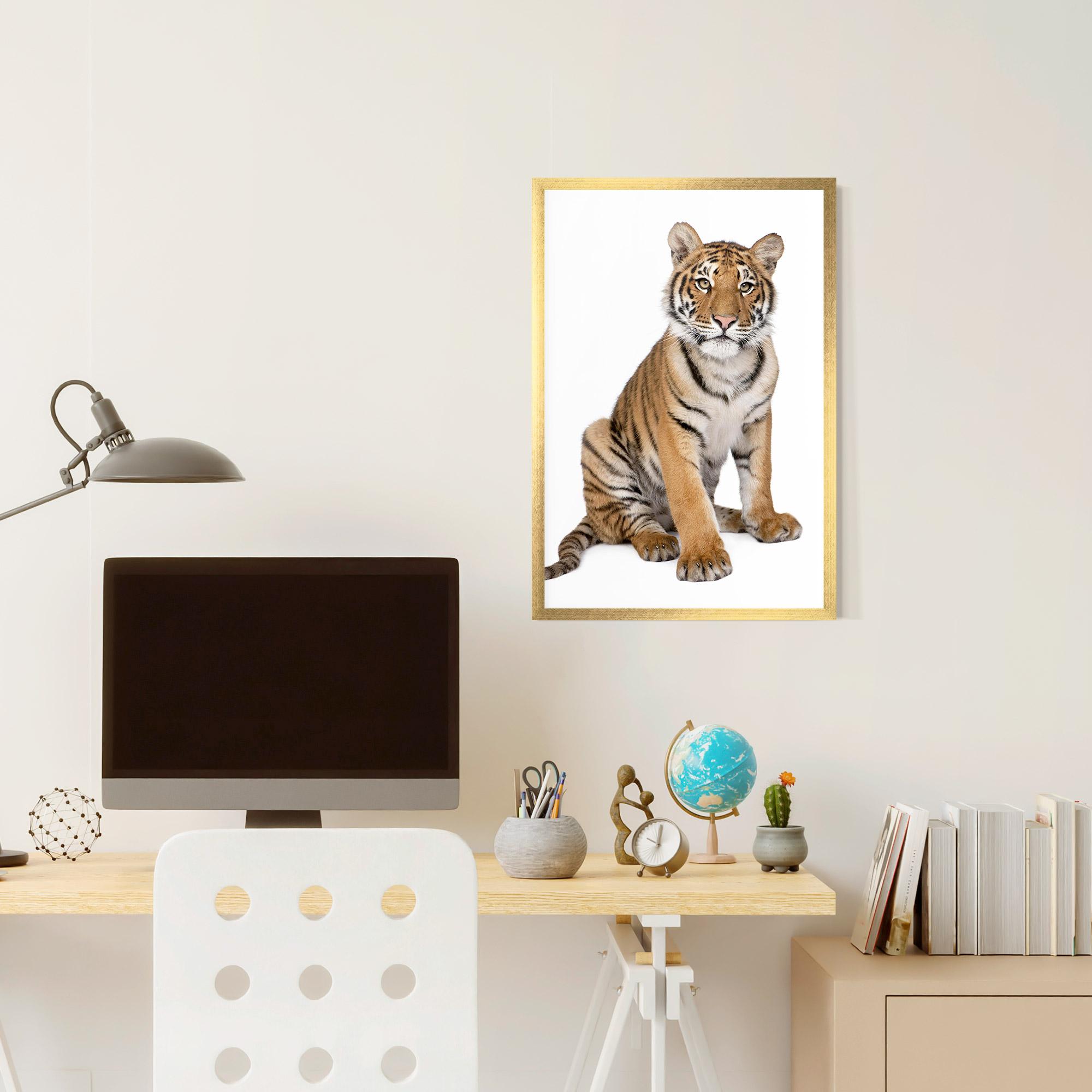 Gerahmte Poster Baby Tiger mockup 6