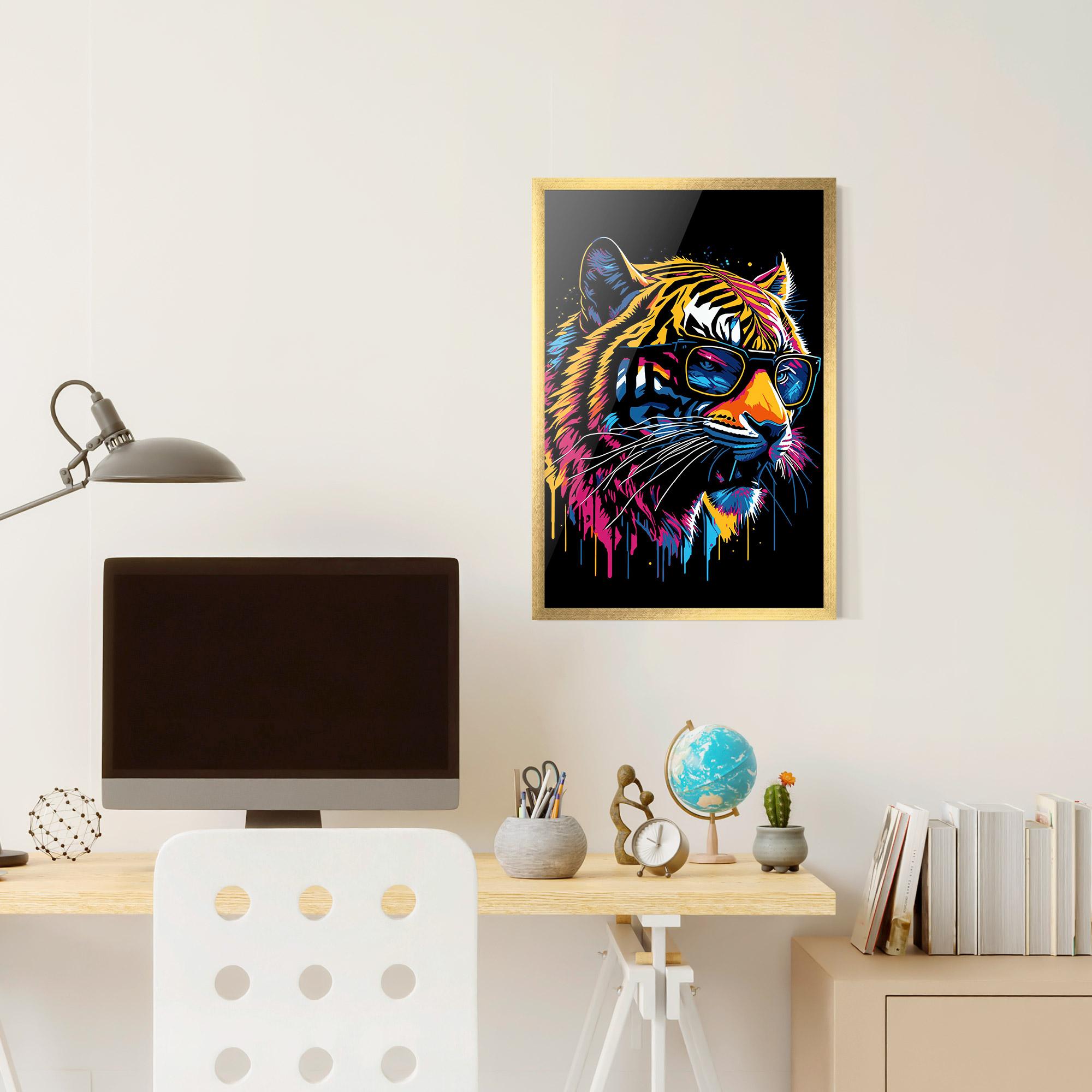 Gerahmte Poster Cool Tiger mockup 6
