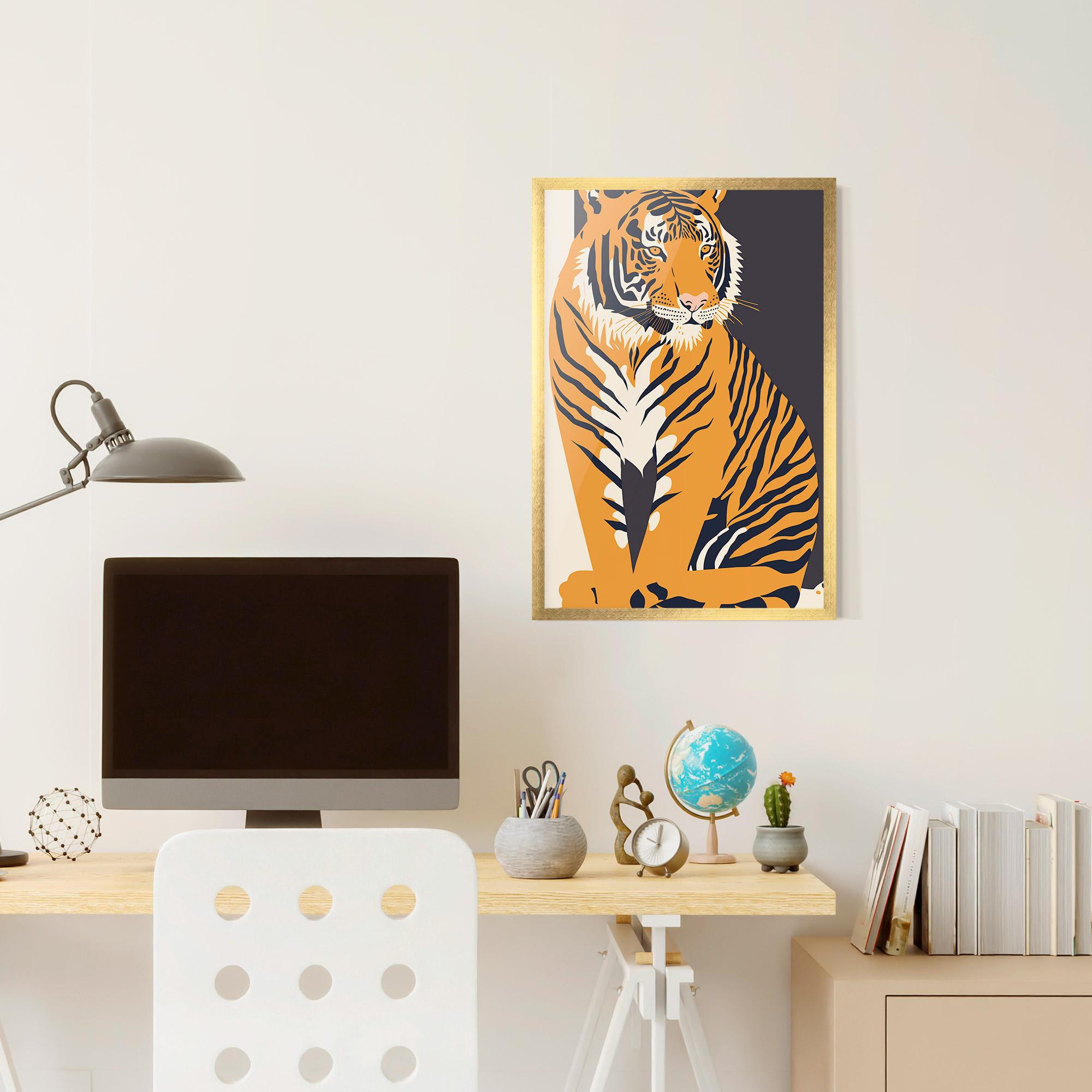 Gerahmte Poster Orange Tiger mockup 6