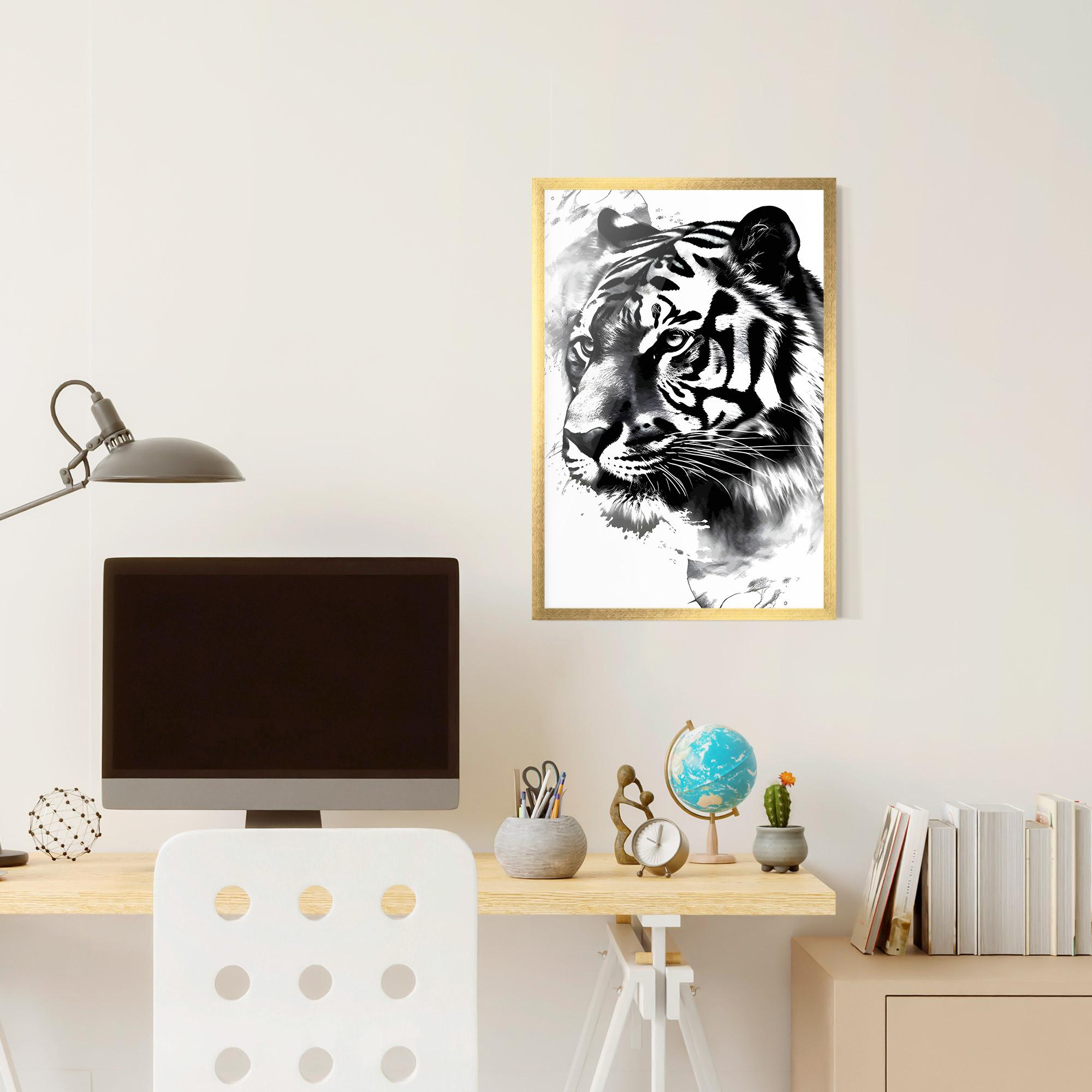 Gerahmte Poster Wonderful Tiger mockup 6