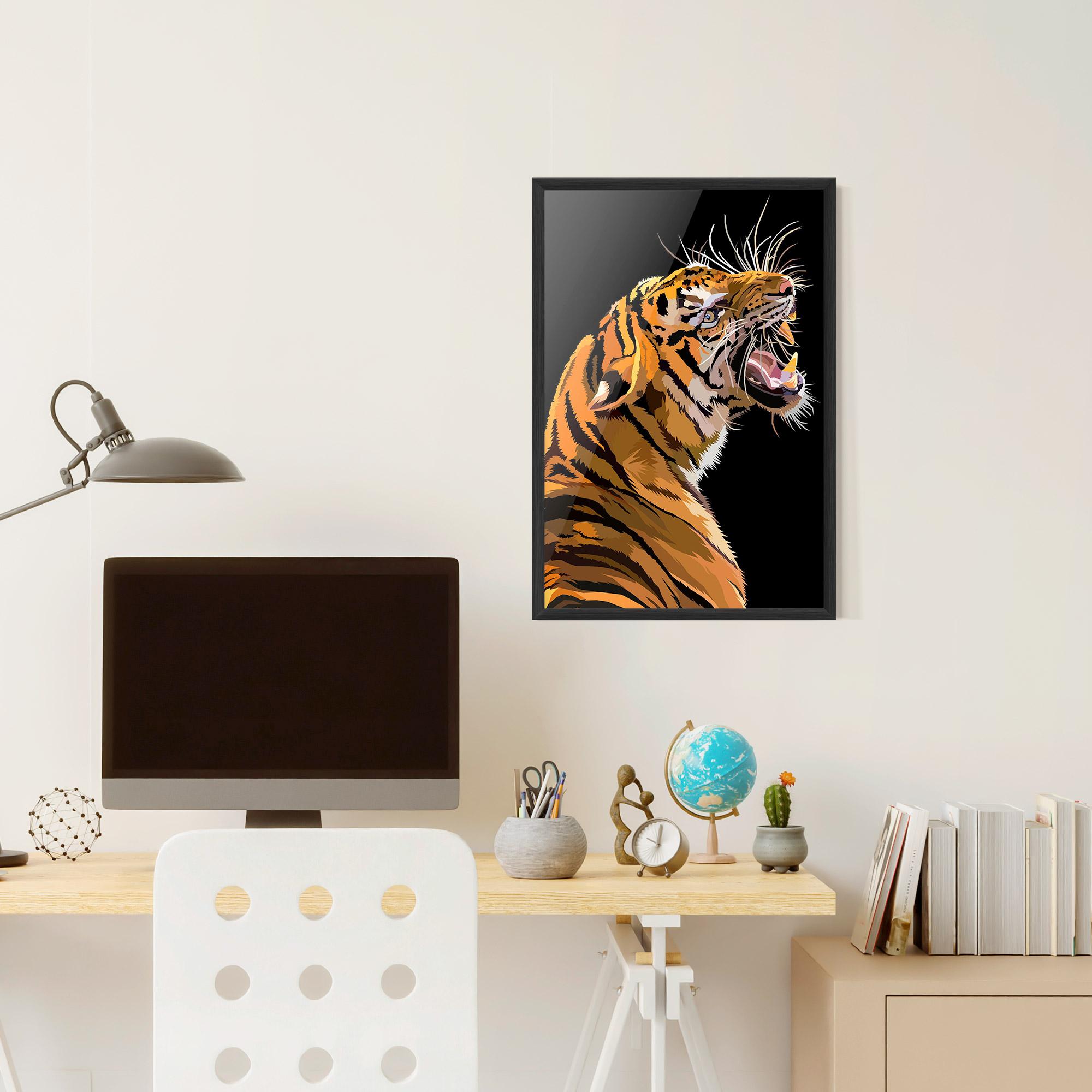 Gerahmte Poster Angry Tiger mockup 6