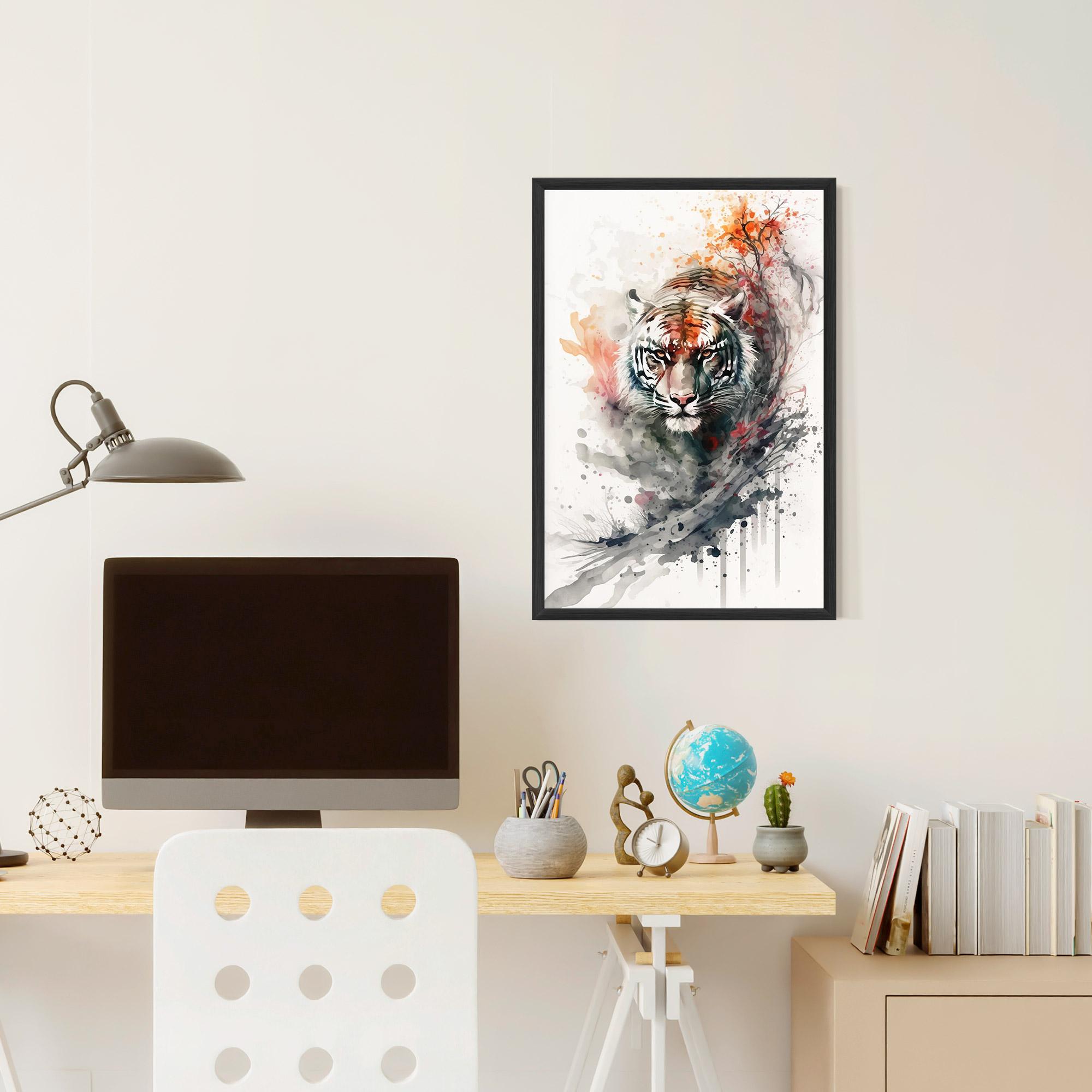 Gerahmte Poster Beautiful Tiger Art mockup 6